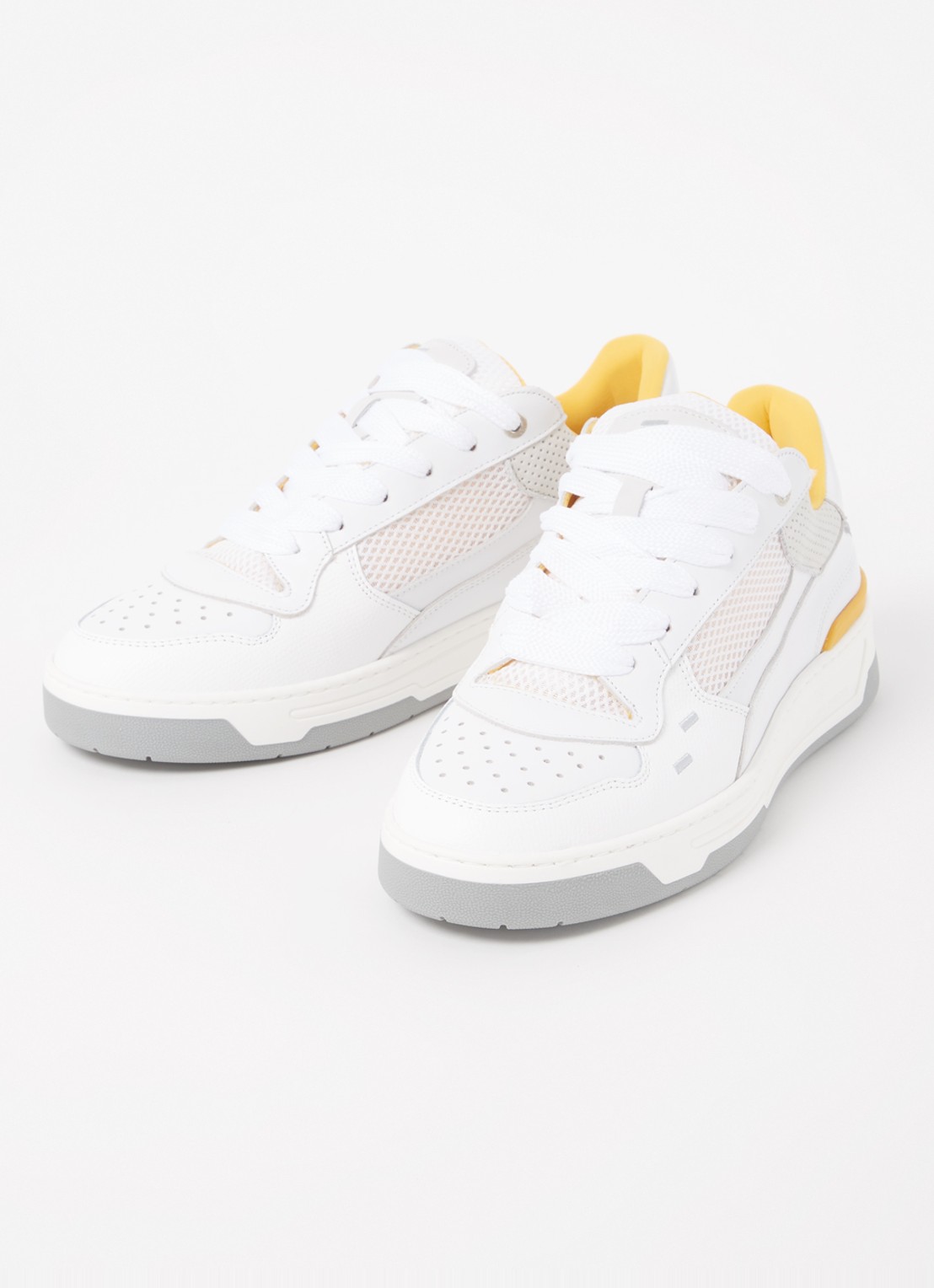 Filling Pieces Cruiser sneaker van kalfsleer met mesh details - Bijenkorf Edition  - detail 3 wit