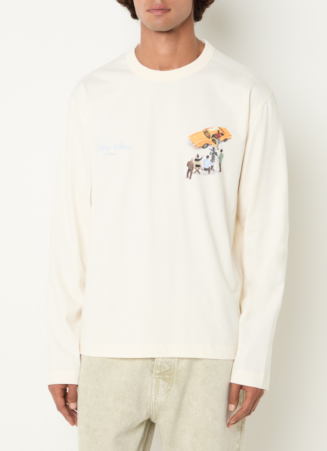 Filling Pieces Film Set longsleeve met logo- en backprint - achterkant 2 gebroken wit