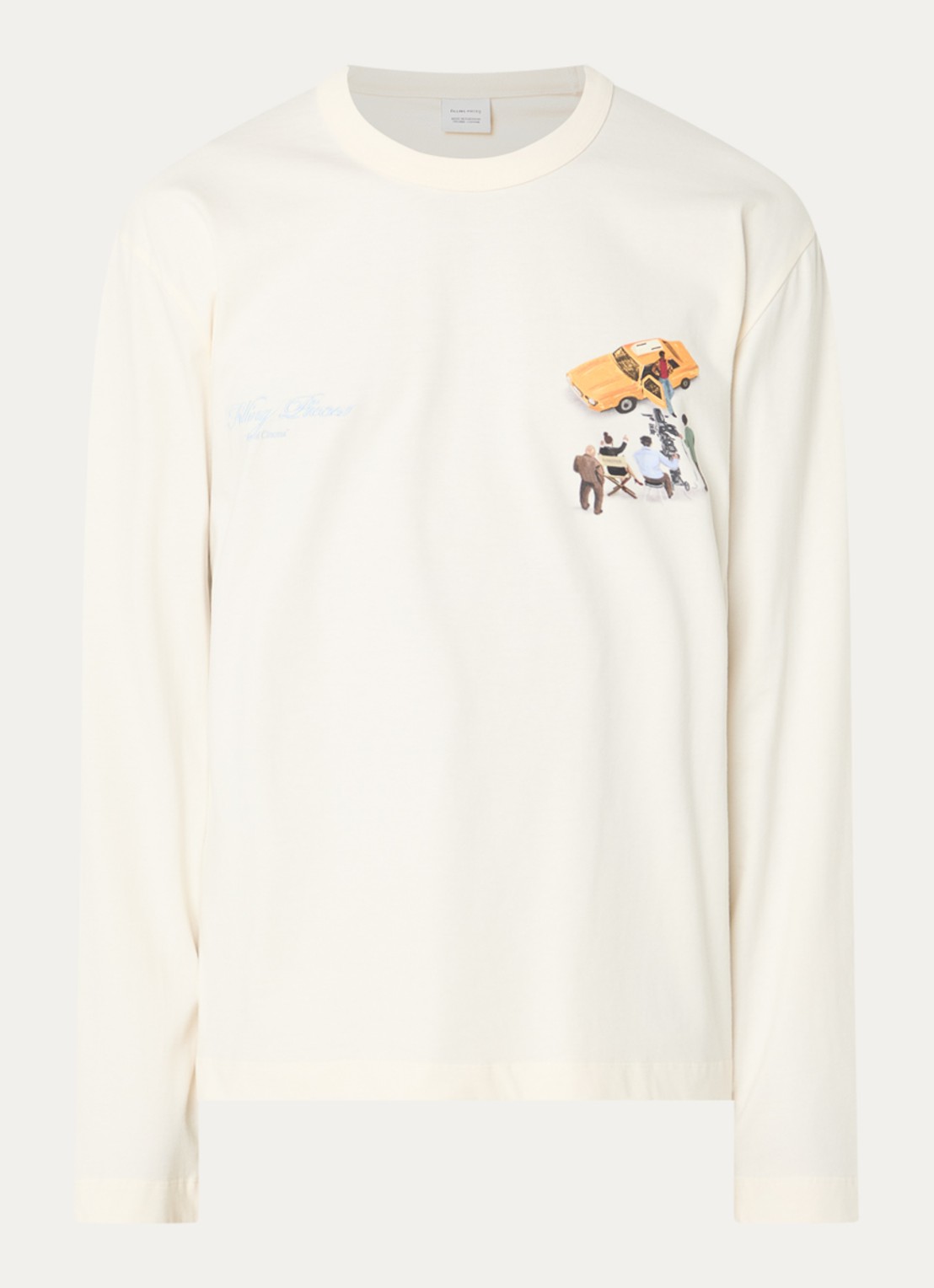 Filling Pieces Film Set longsleeve met logo- en backprint - voorkant 3 gebroken wit