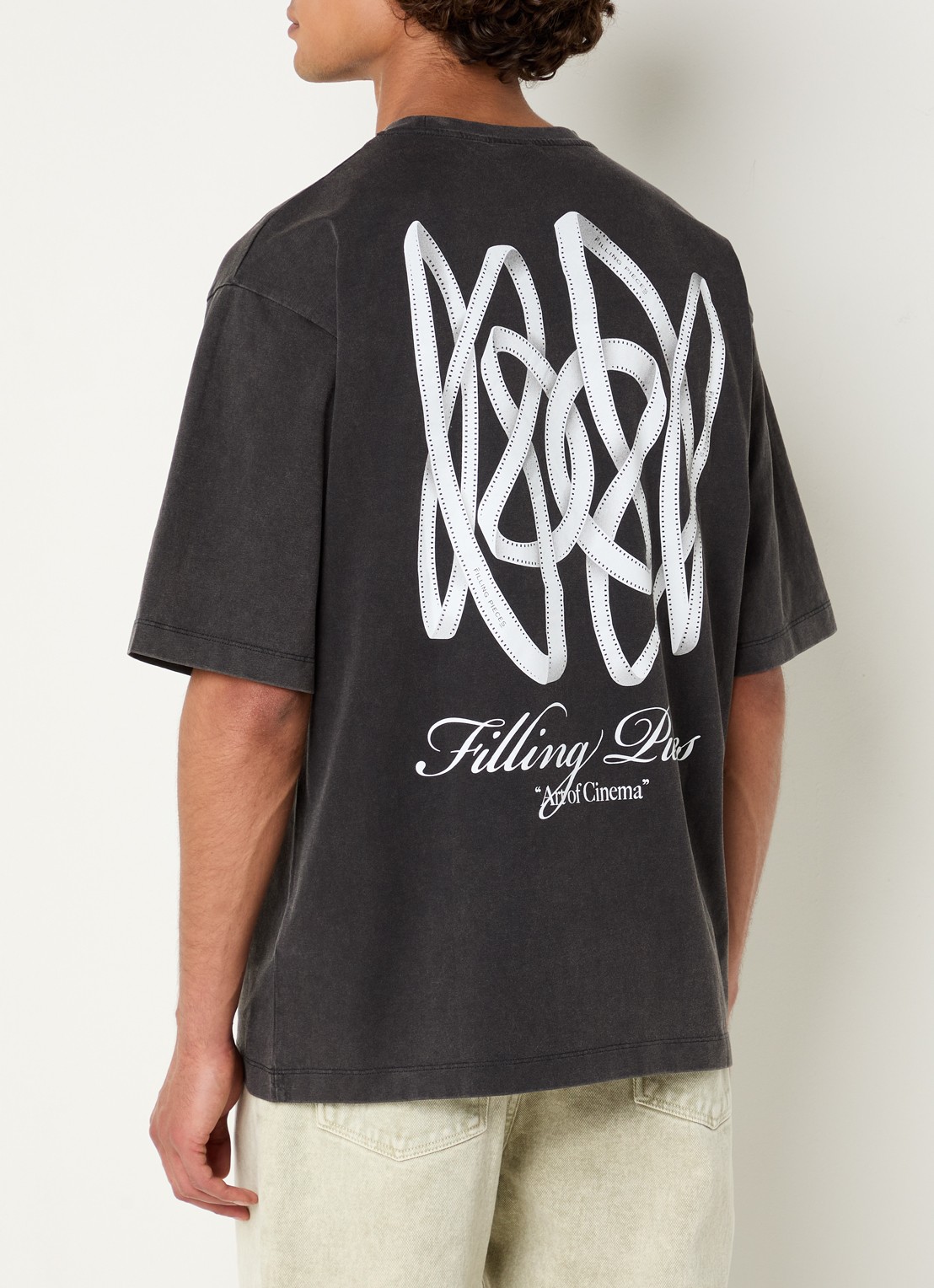 Filling Pieces Film Strip T-shirt met logo- en backprint - detail 3 zwart