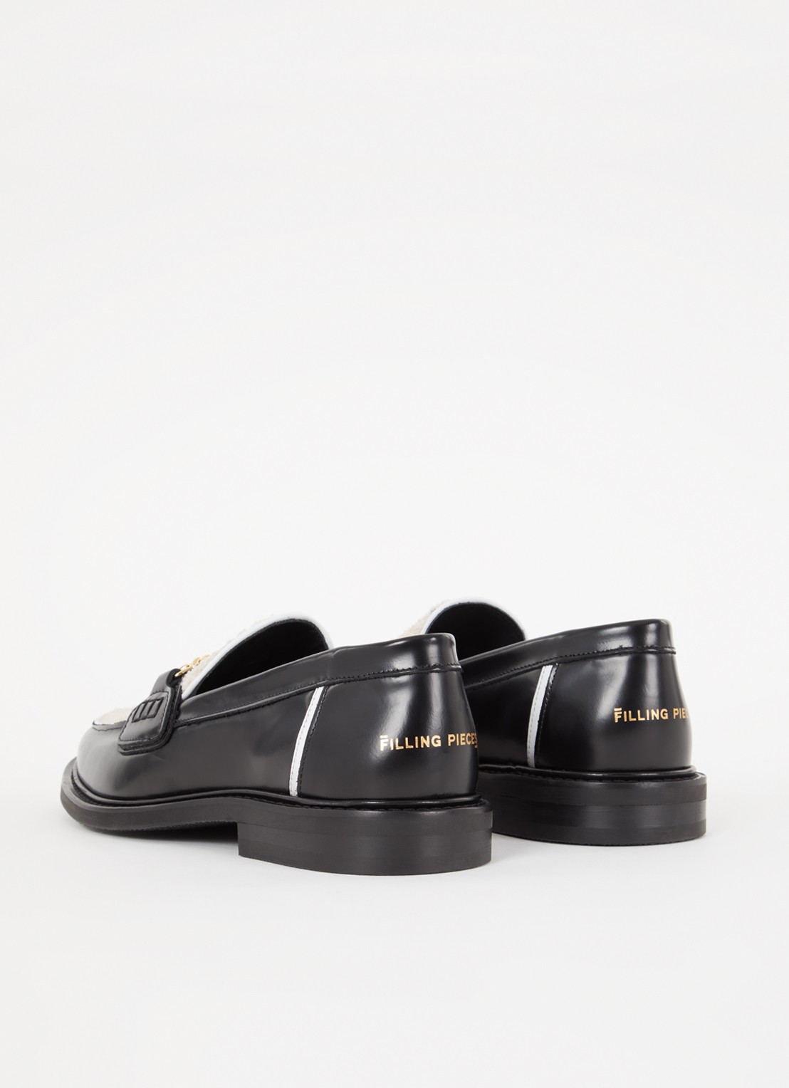 Filling Pieces Human Black loafer van leer - achterkant 6 zwart