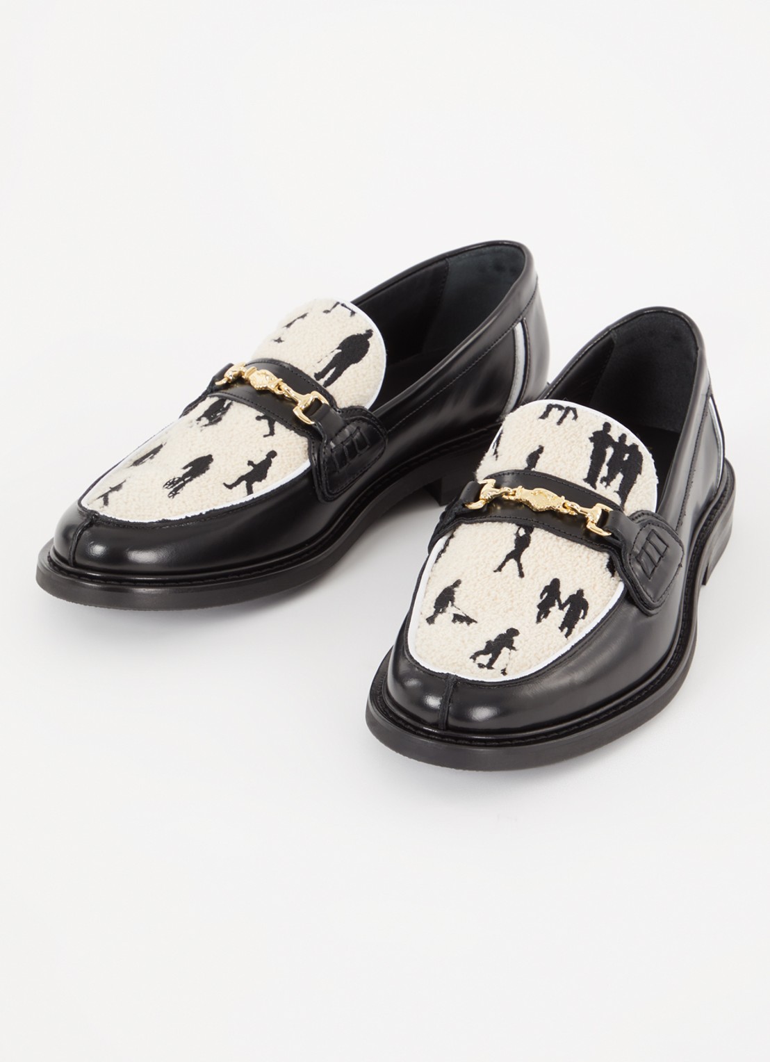 Filling Pieces Human Black loafer van leer - detail zwart