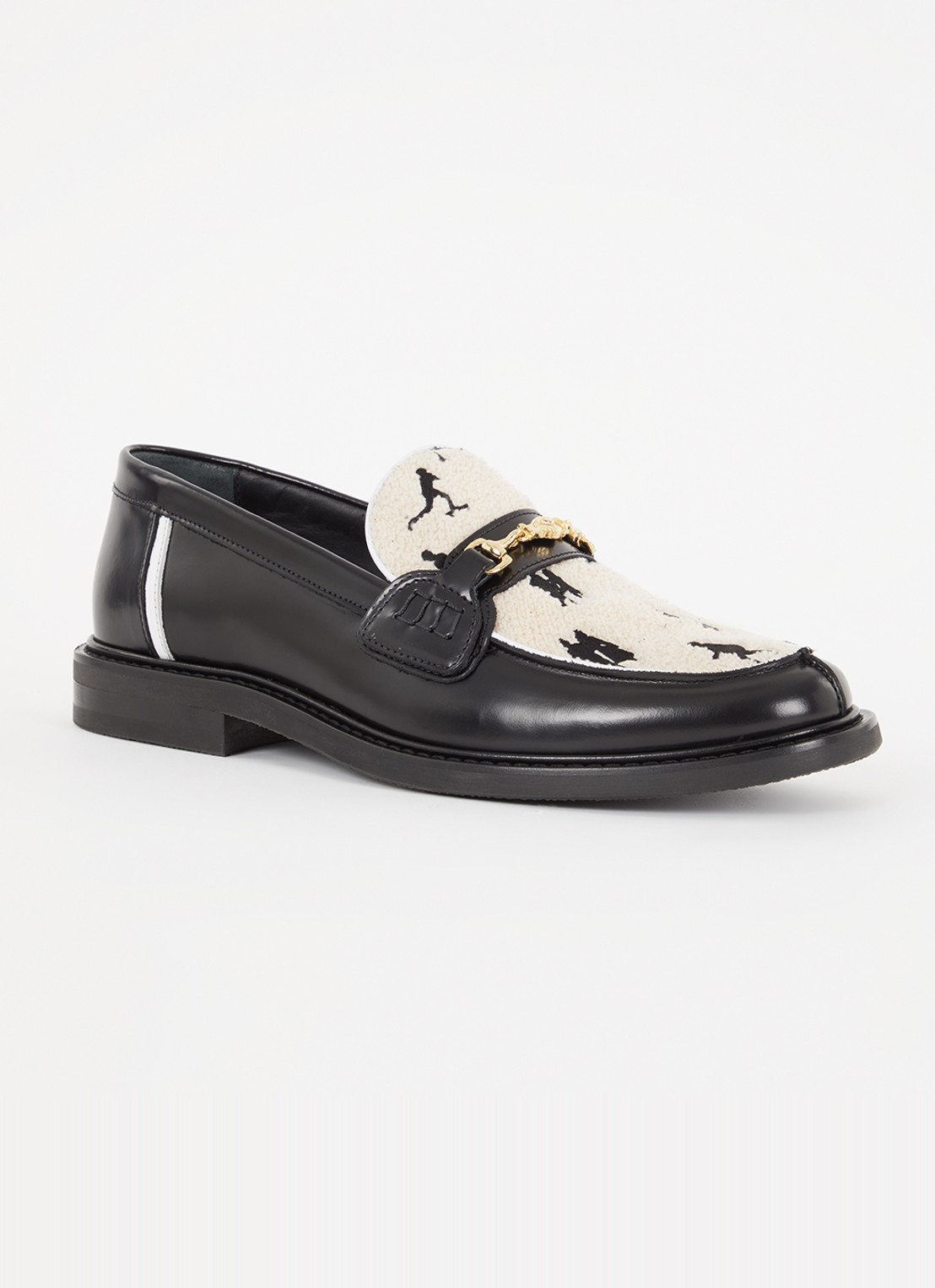 Filling Pieces Human Black loafer van leer - voorkant 4 zwart