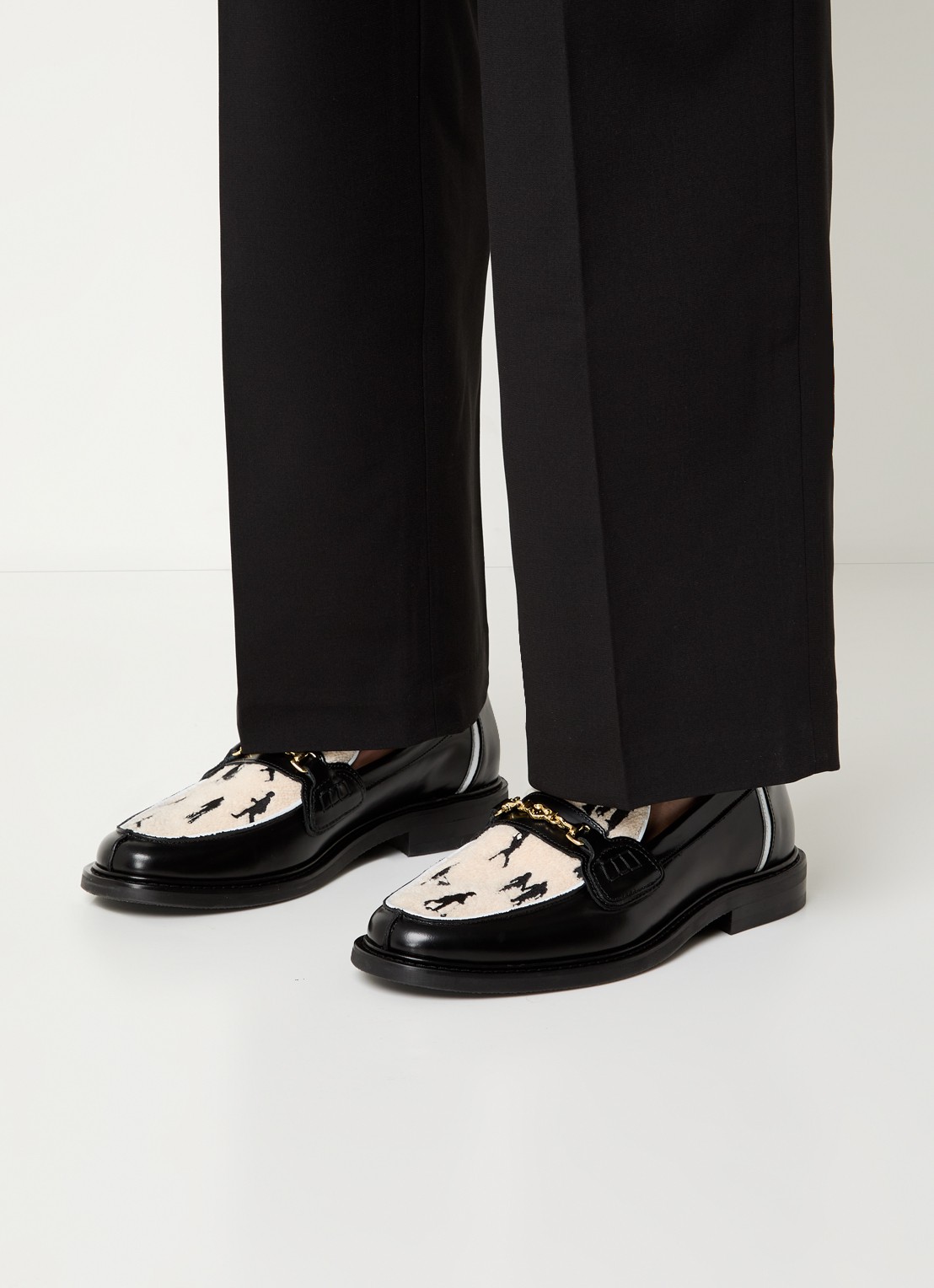 Filling Pieces Human Black loafer van leer - voorkant 5 zwart