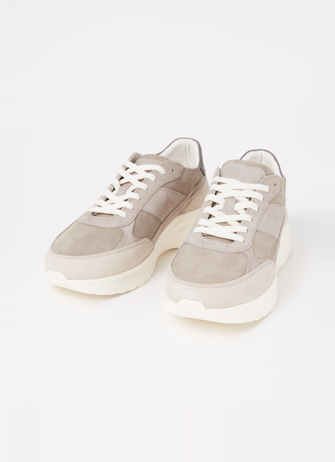 Filling Pieces Jet Runner sneaker van nubuck - detail lichtgrijs