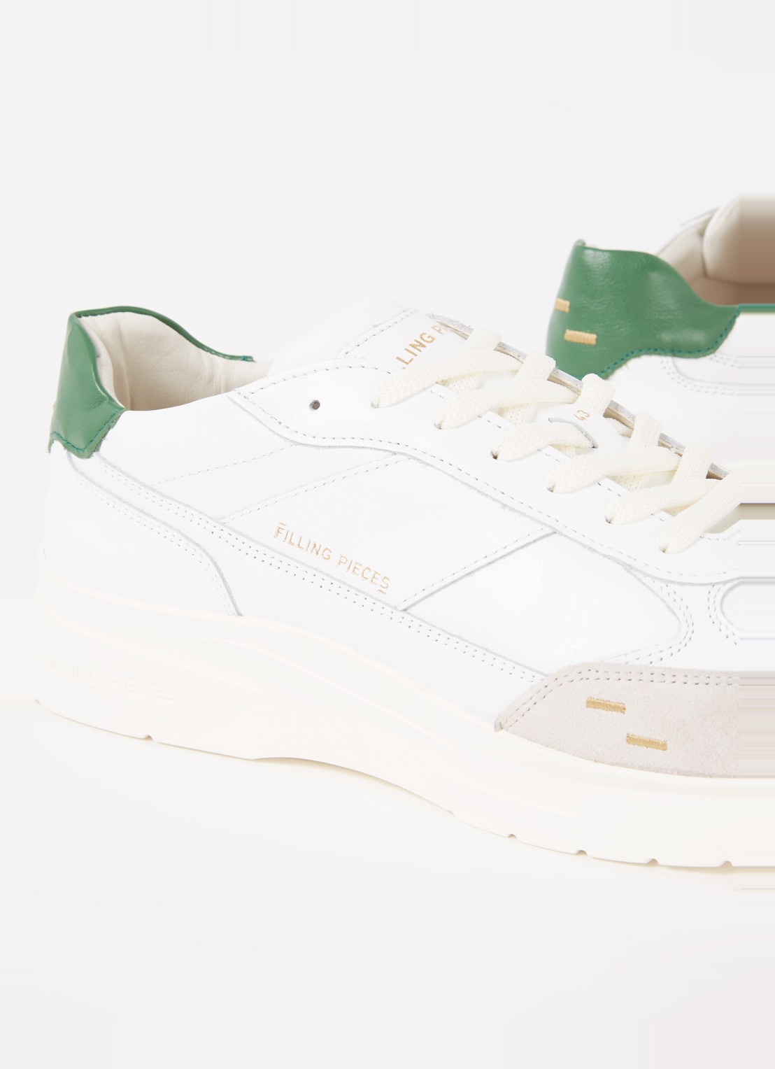 Filling Pieces Jet sneaker van leer  - detail 4 wit