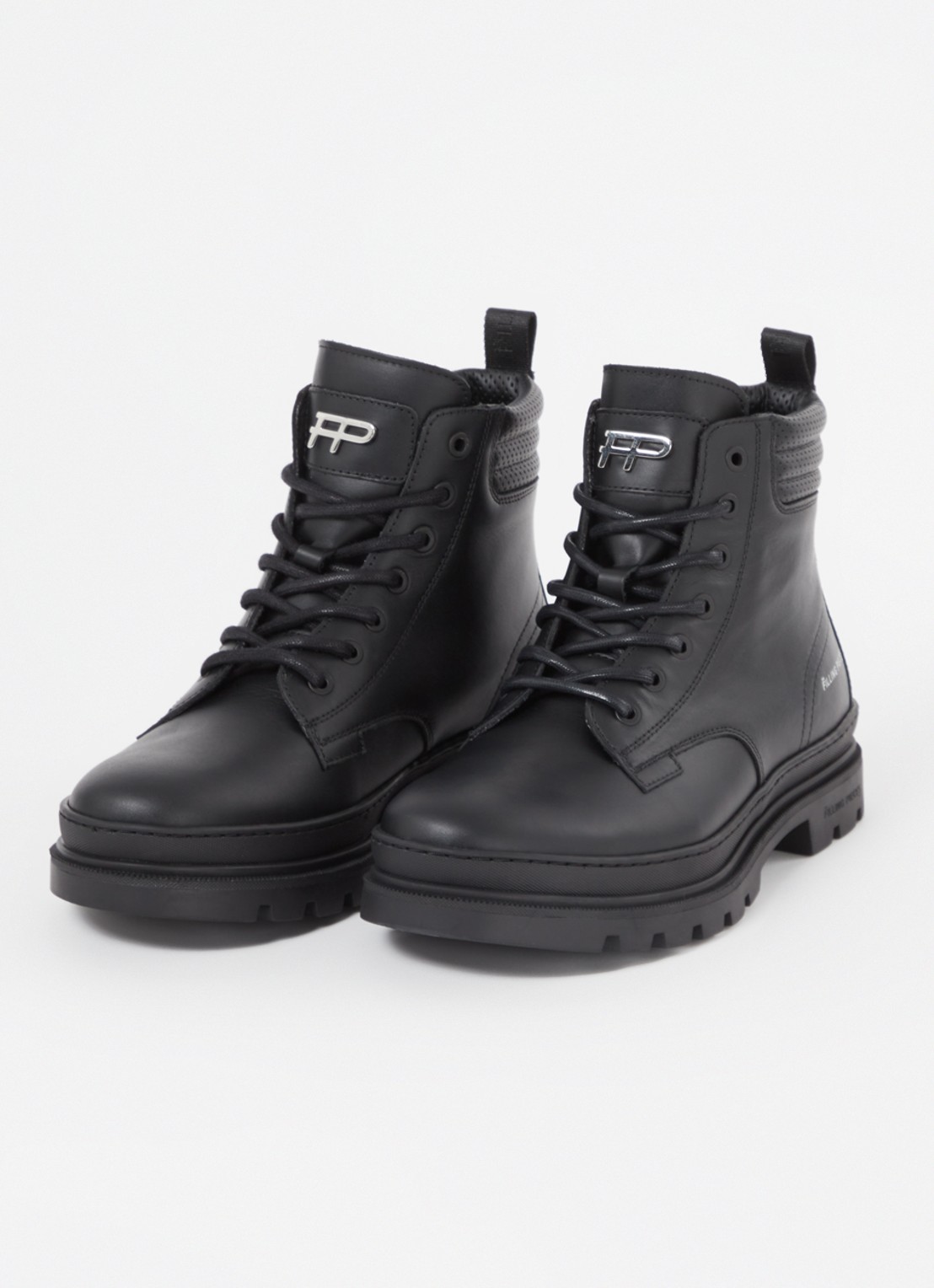 Filling Pieces Josh veterboot van leer - detail zwart