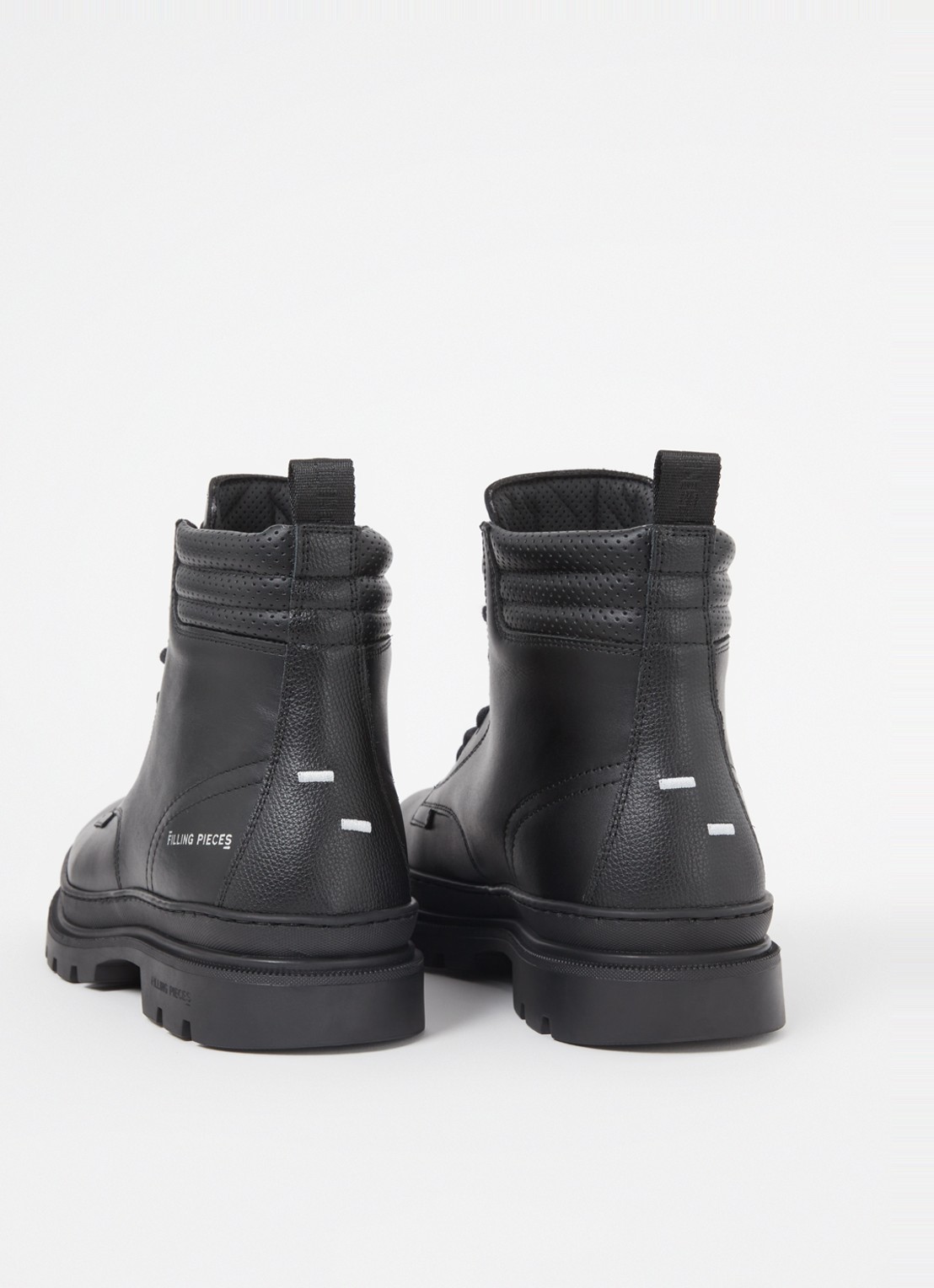 Filling Pieces Josh veterboot van leer - detail 2 zwart
