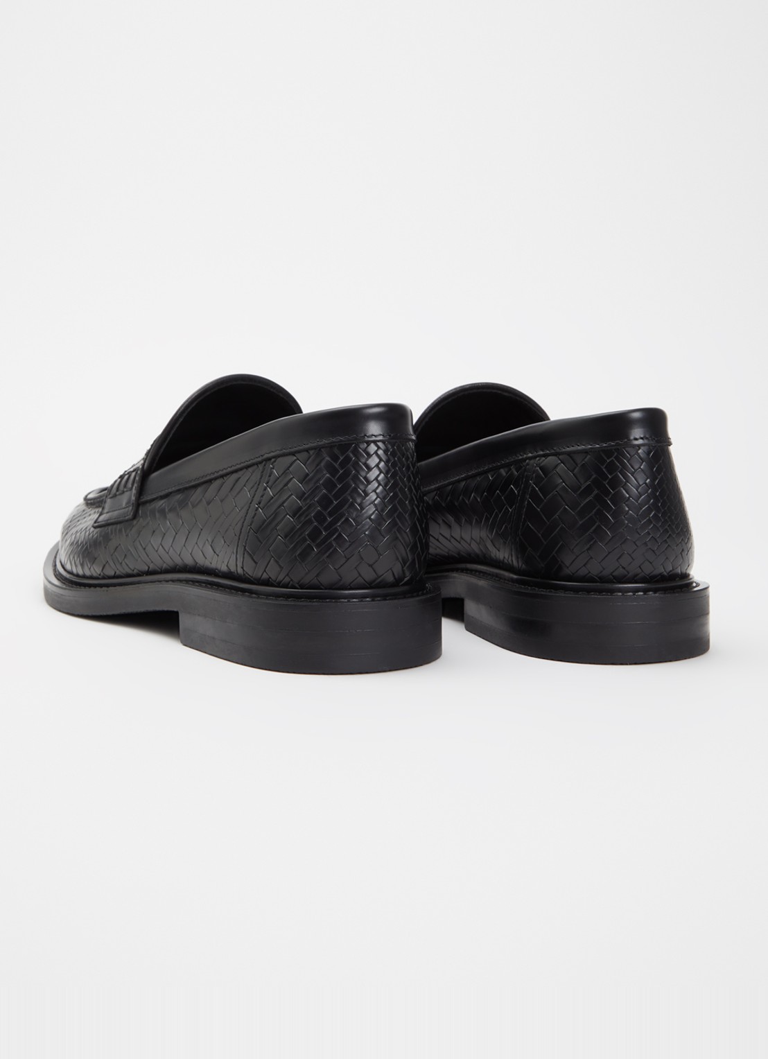 Filling Pieces Loafer van lakleer met gevlochten detail - achterkant zwart