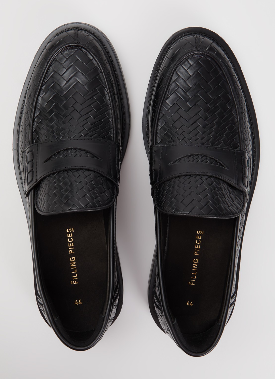 Filling Pieces Loafer van lakleer met gevlochten detail - detail 3 zwart