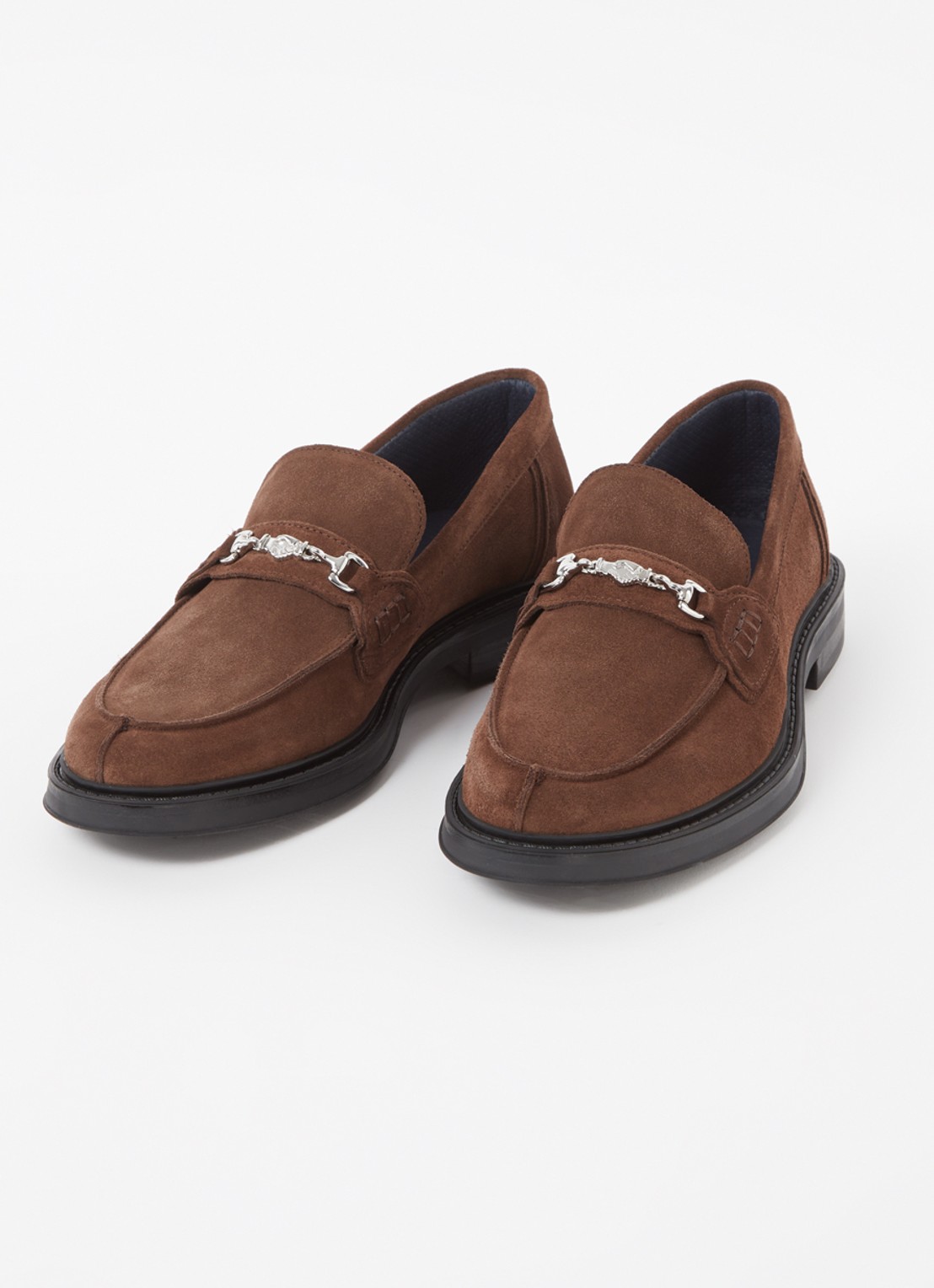 Filling Pieces Loafer van suède - detail 3 hazelnootbruin