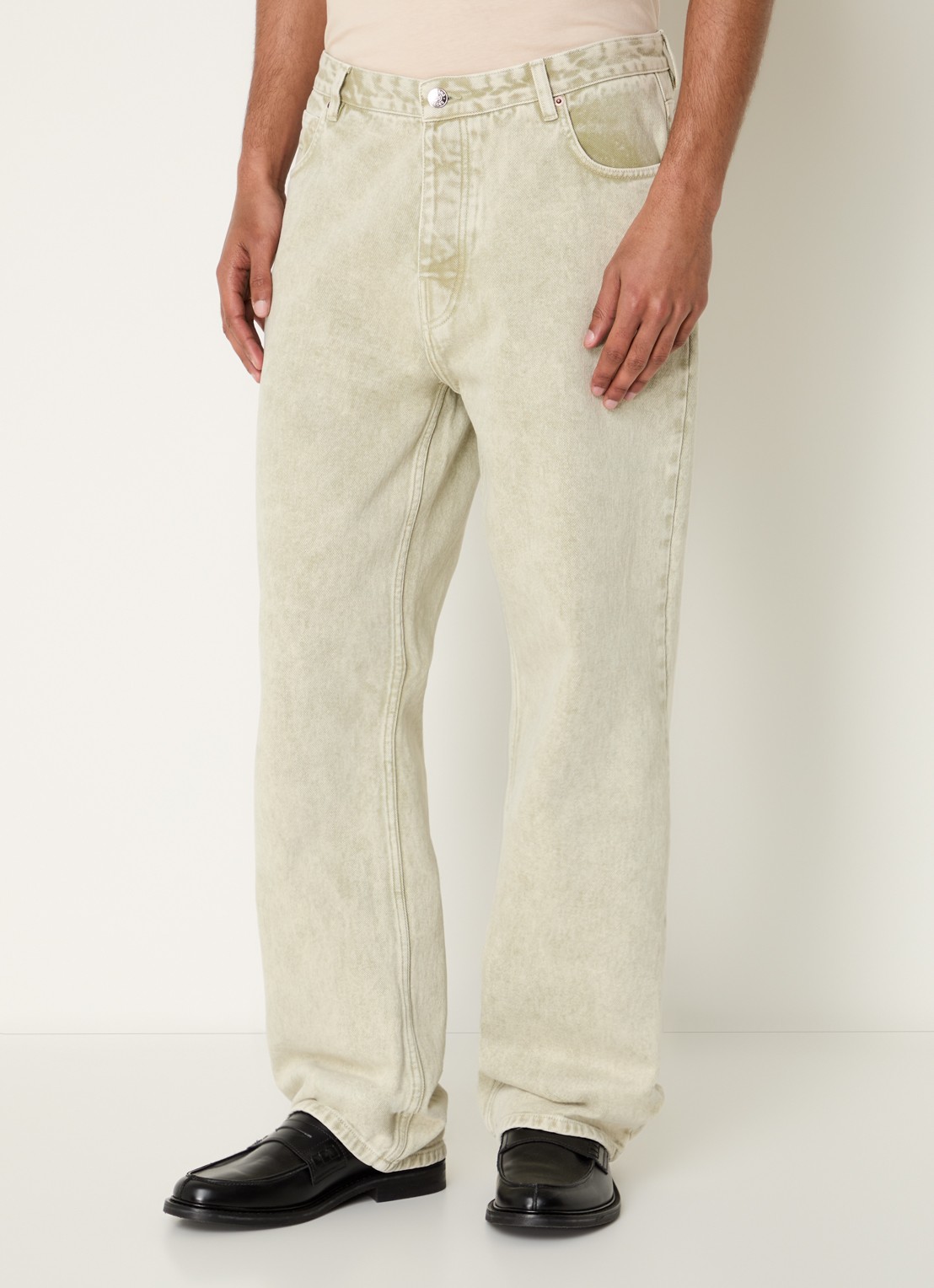 Filling Pieces Loose fit jeans met gekleurde wassing en steekzakken - detail 4 lindegroen