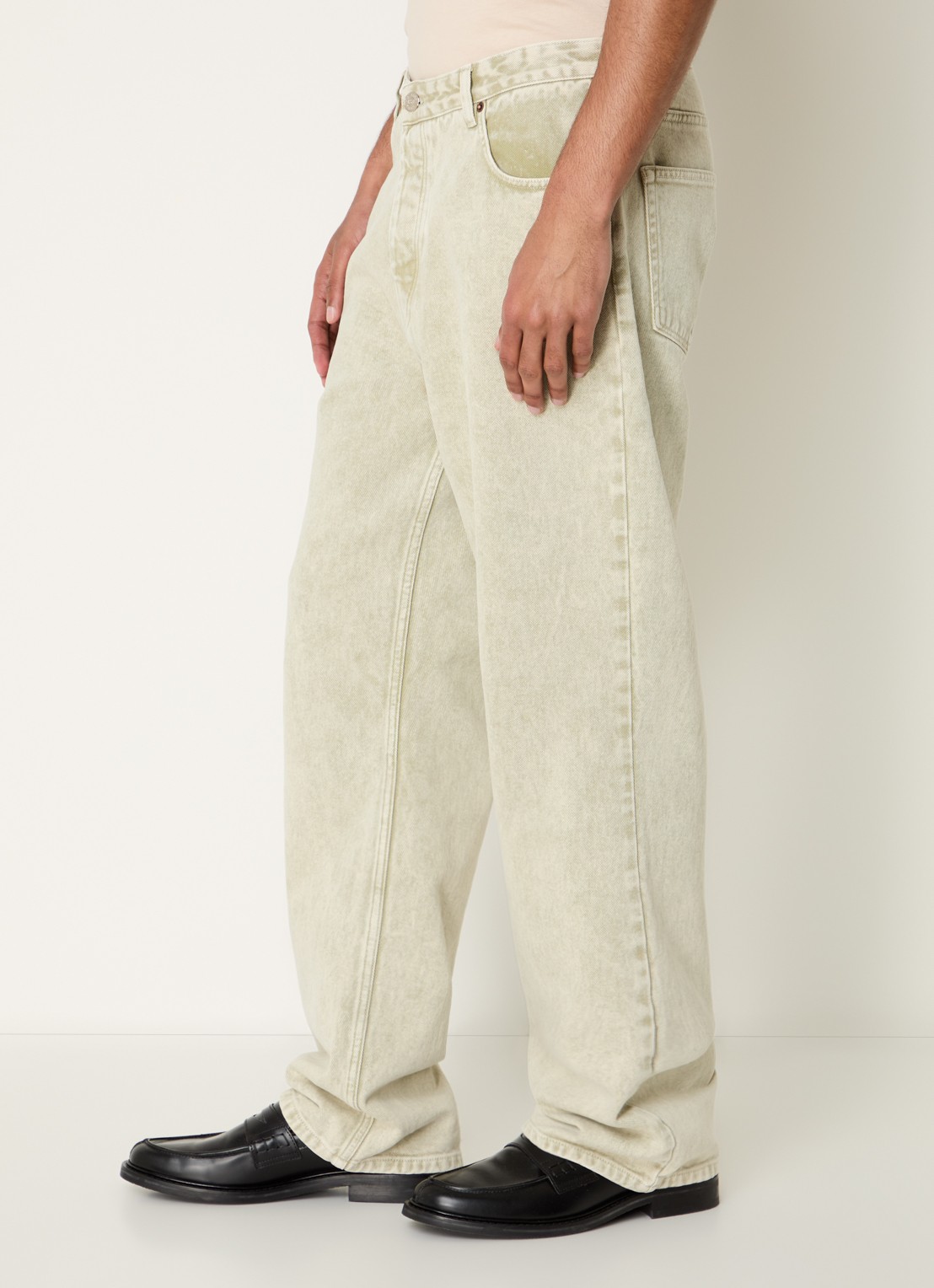Filling Pieces Loose fit jeans met gekleurde wassing en steekzakken - detail 5 lindegroen
