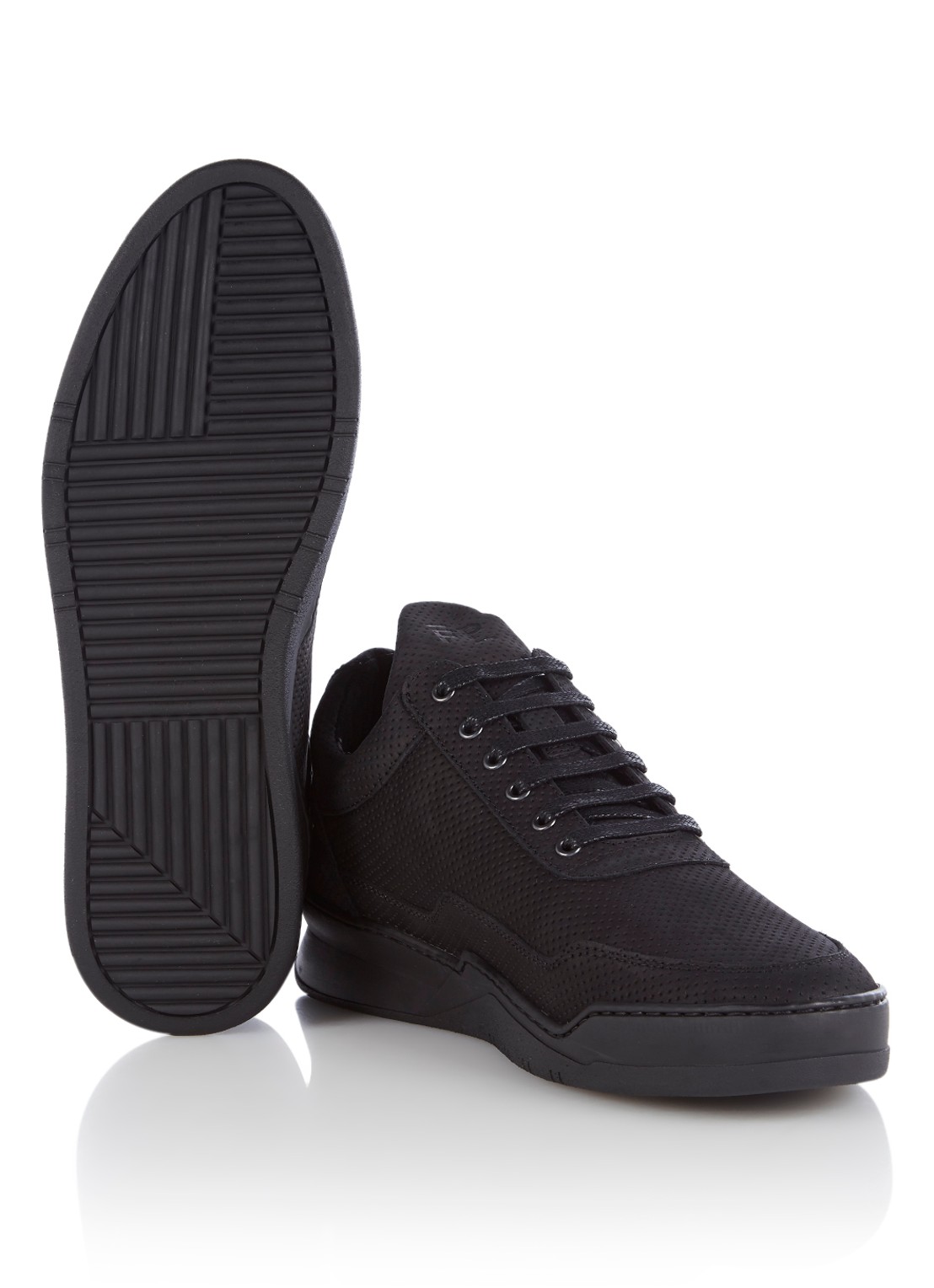 Filling Pieces Low Top Ghost Microlane sneaker van nubuck - detail 5 zwart