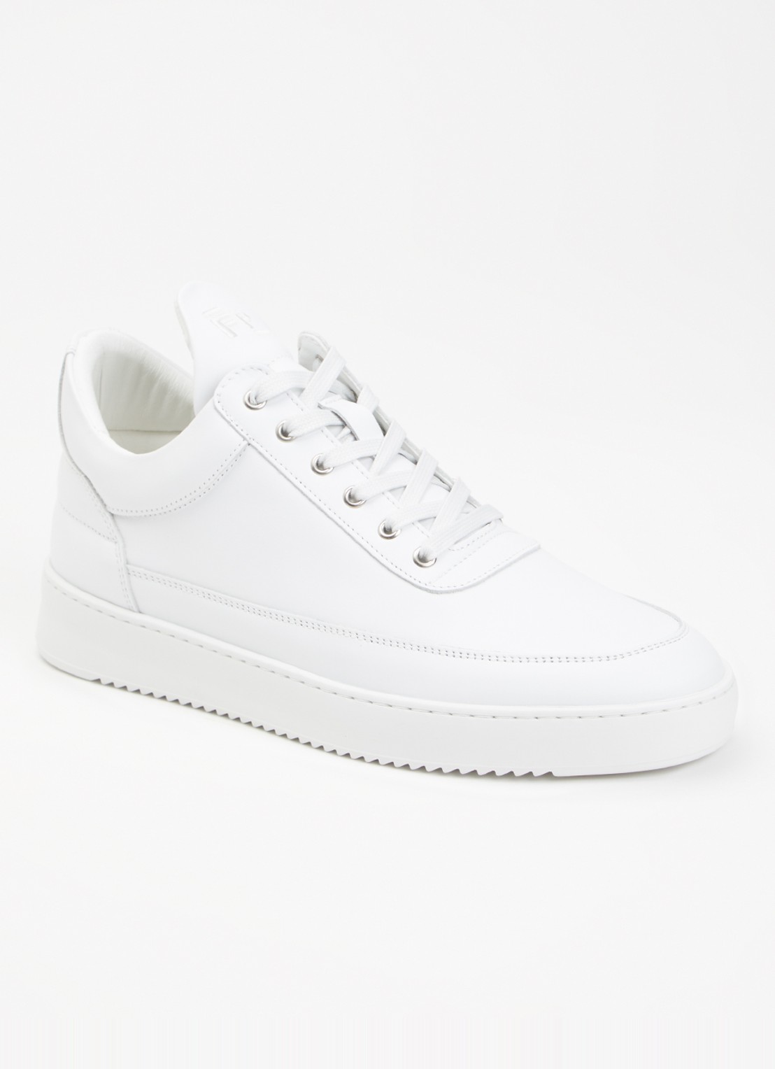 Filling Pieces Low Top Ripple Lane sneaker van leer - voorkant 2 wit