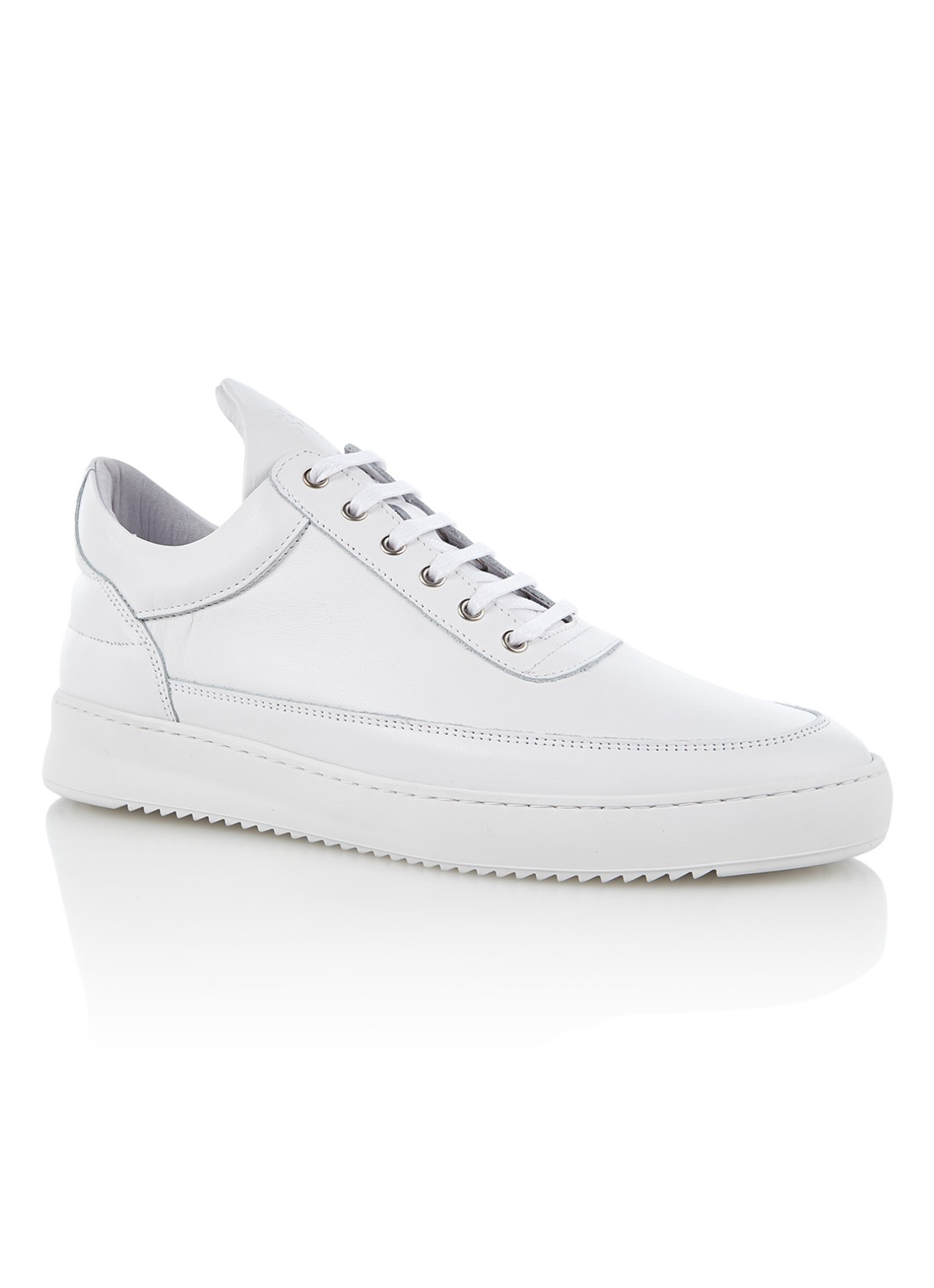 Filling Pieces Low Top Ripple Lane sneaker van leer - voorkant wit