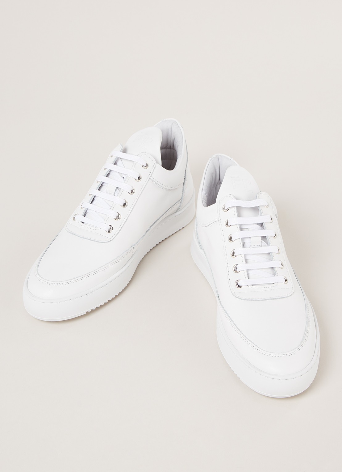 Filling Pieces Low Top Ripple sneaker van lamsleer - detail 3 wit