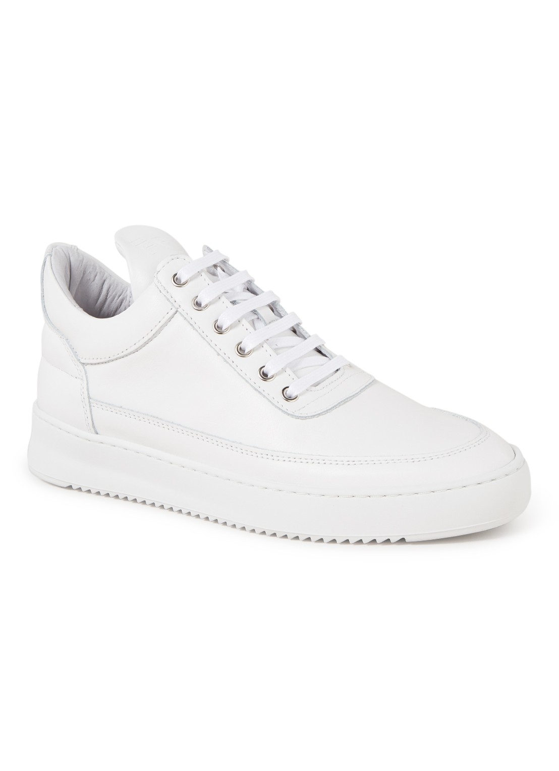 Filling Pieces Low Top Ripple sneaker van lamsleer - voorkant wit
