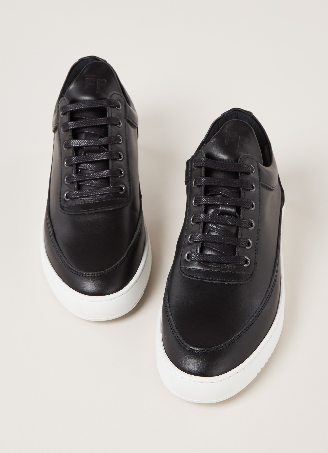 Filling Pieces Low Top Ripple sneaker van lamsleer - detail 2 zwart