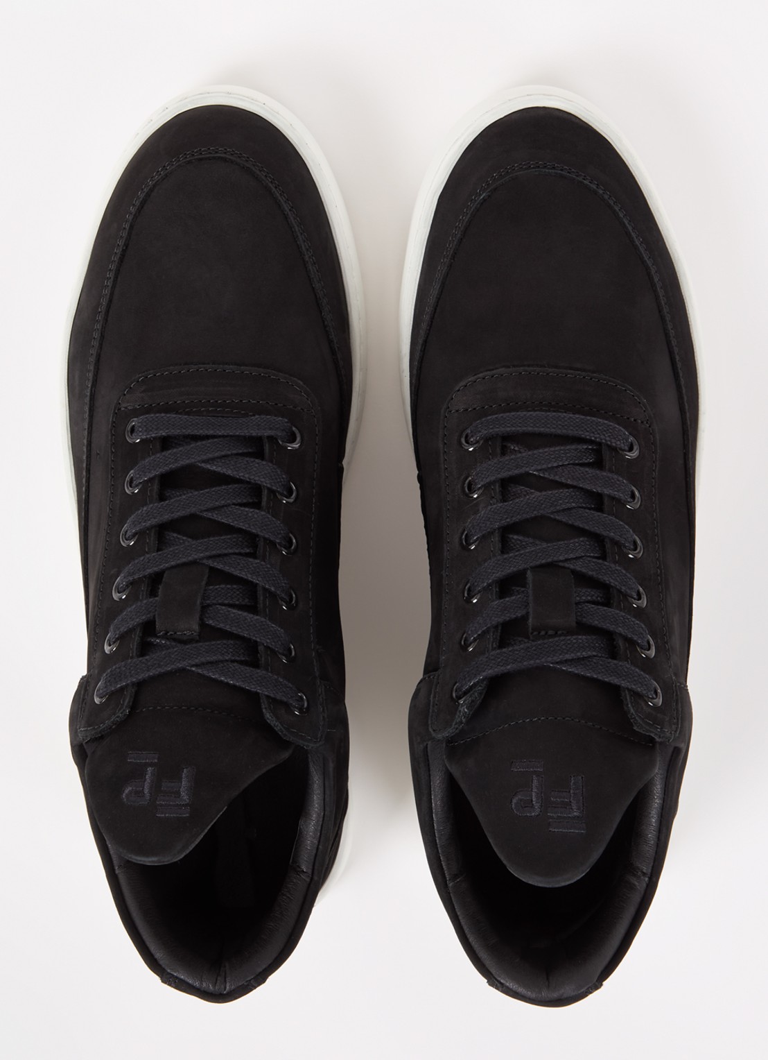 Filling Pieces Low Top Ripple sneaker van nubuck  - detail 3 zwart