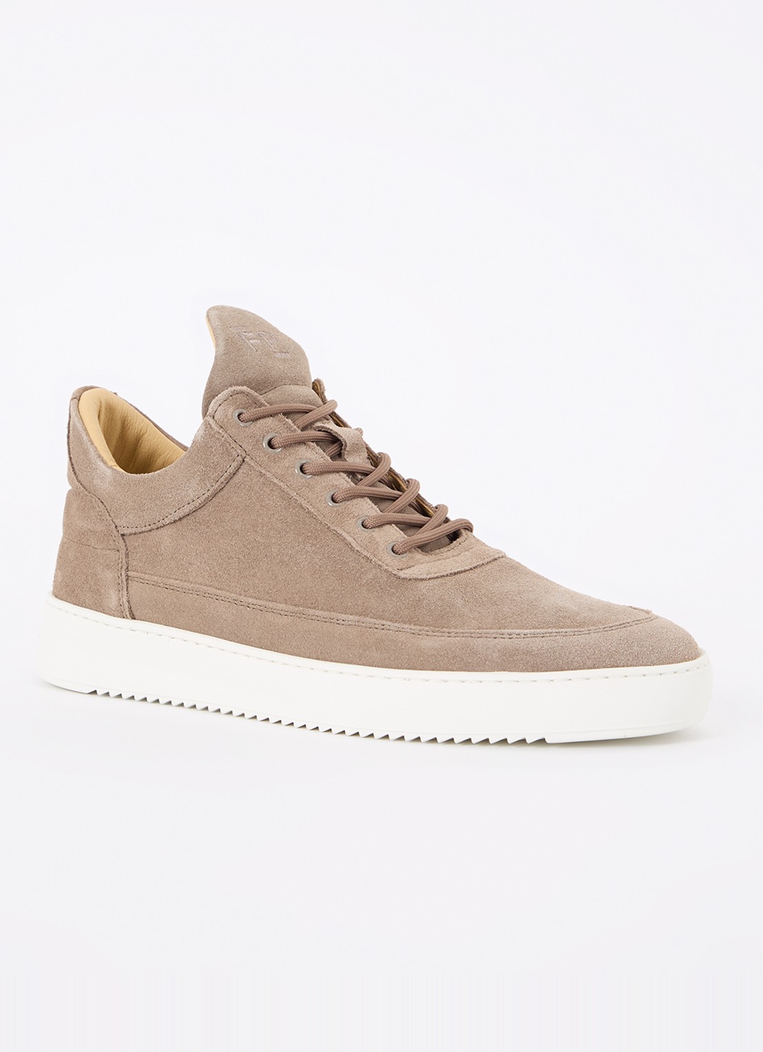 Filling Pieces Low Top sneaker van suède  - voorkant zand