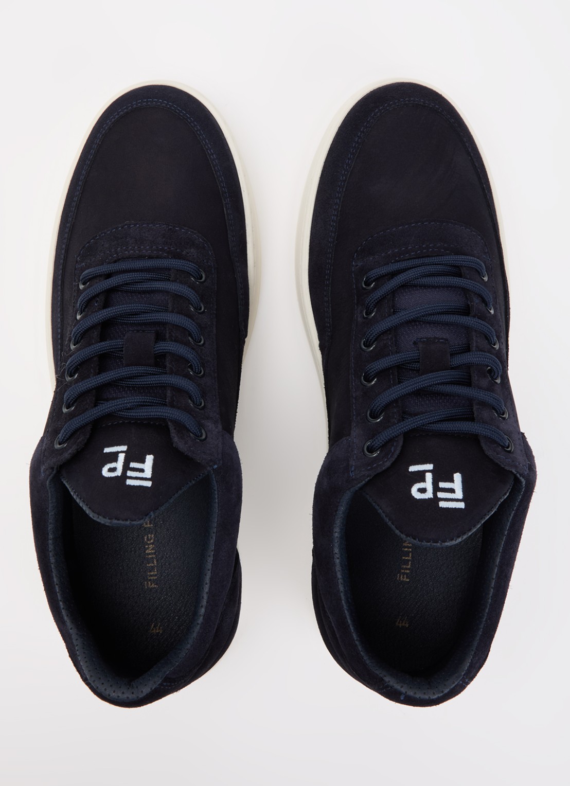 Filling Pieces Low Top sneaker van suède - detail 3 donkerblauw