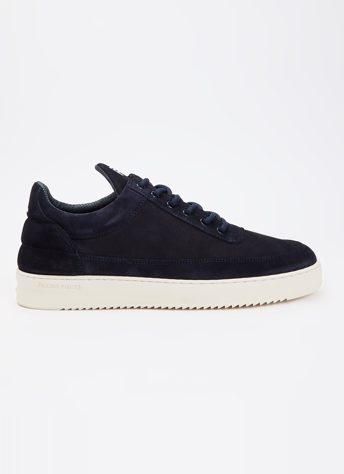 Filling Pieces Low Top sneaker van suède - voorkant 5 donkerblauw