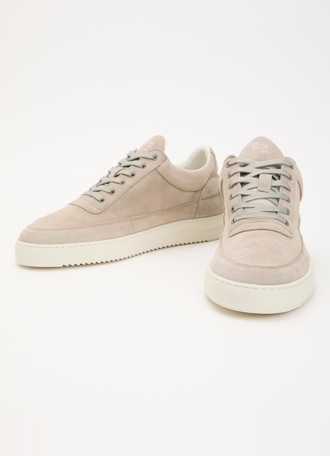 Filling Pieces Low Top sneaker van suède - detail beige