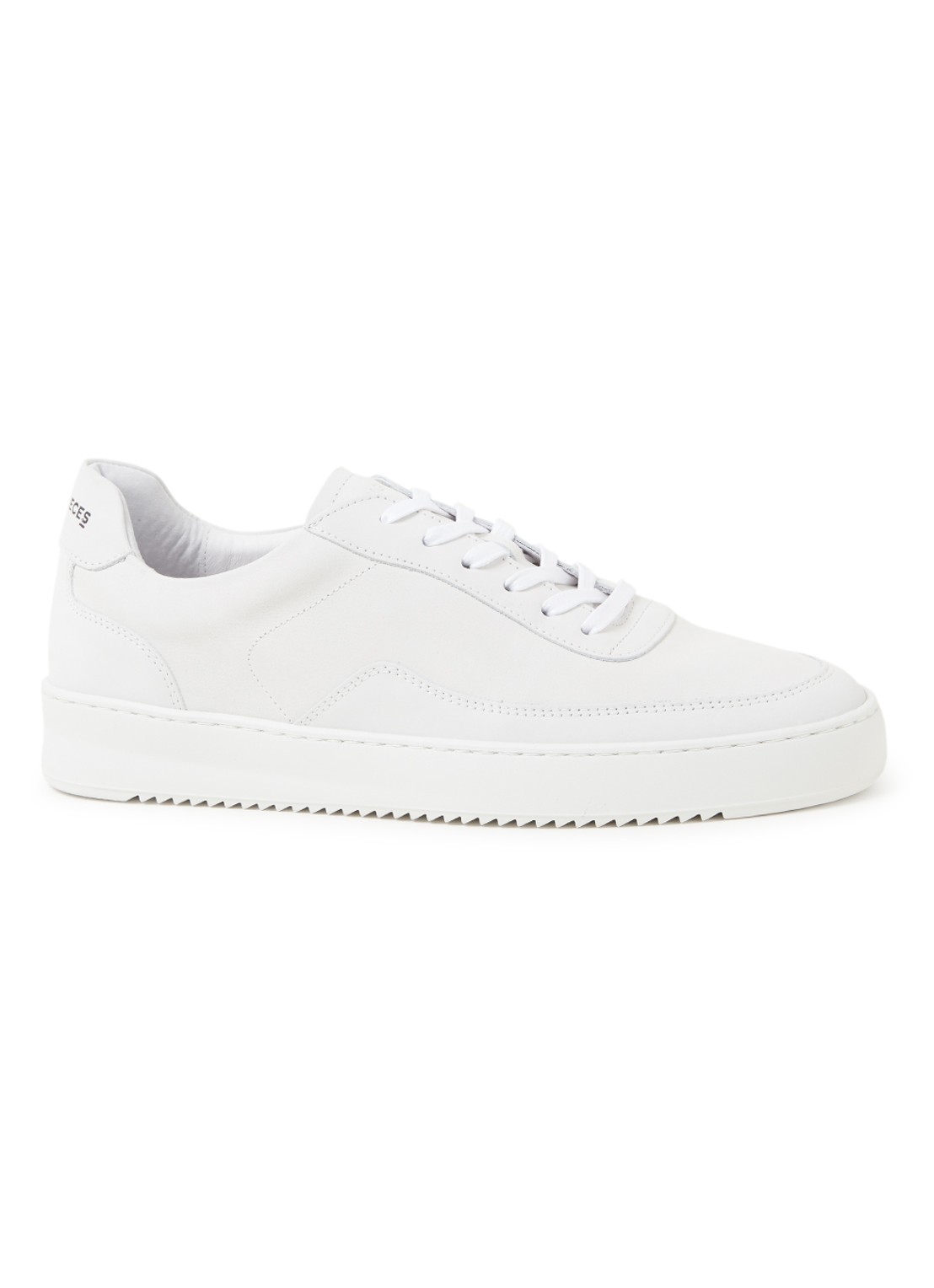 Filling Pieces Mondo 2.0 Ripple sneaker van nubuck - voorkant 4 wit