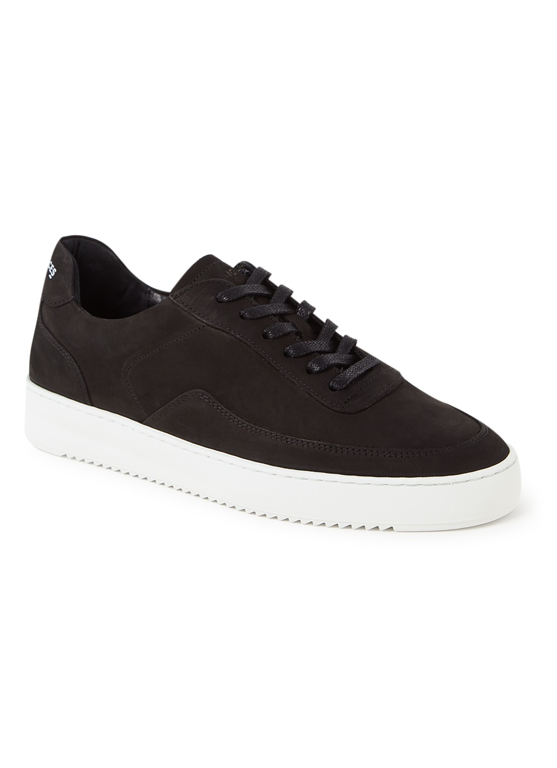 Filling Pieces Mondo 2.0 Ripple sneaker van nubuck - voorkant 4 zwart