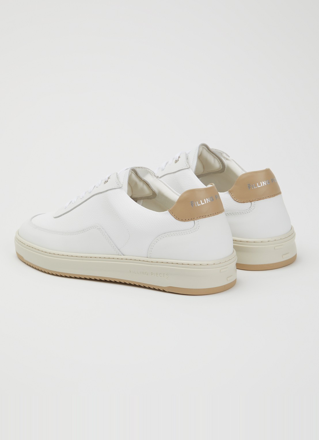 Filling Pieces Mondo Crumbs sneaker van leer - achterkant wit