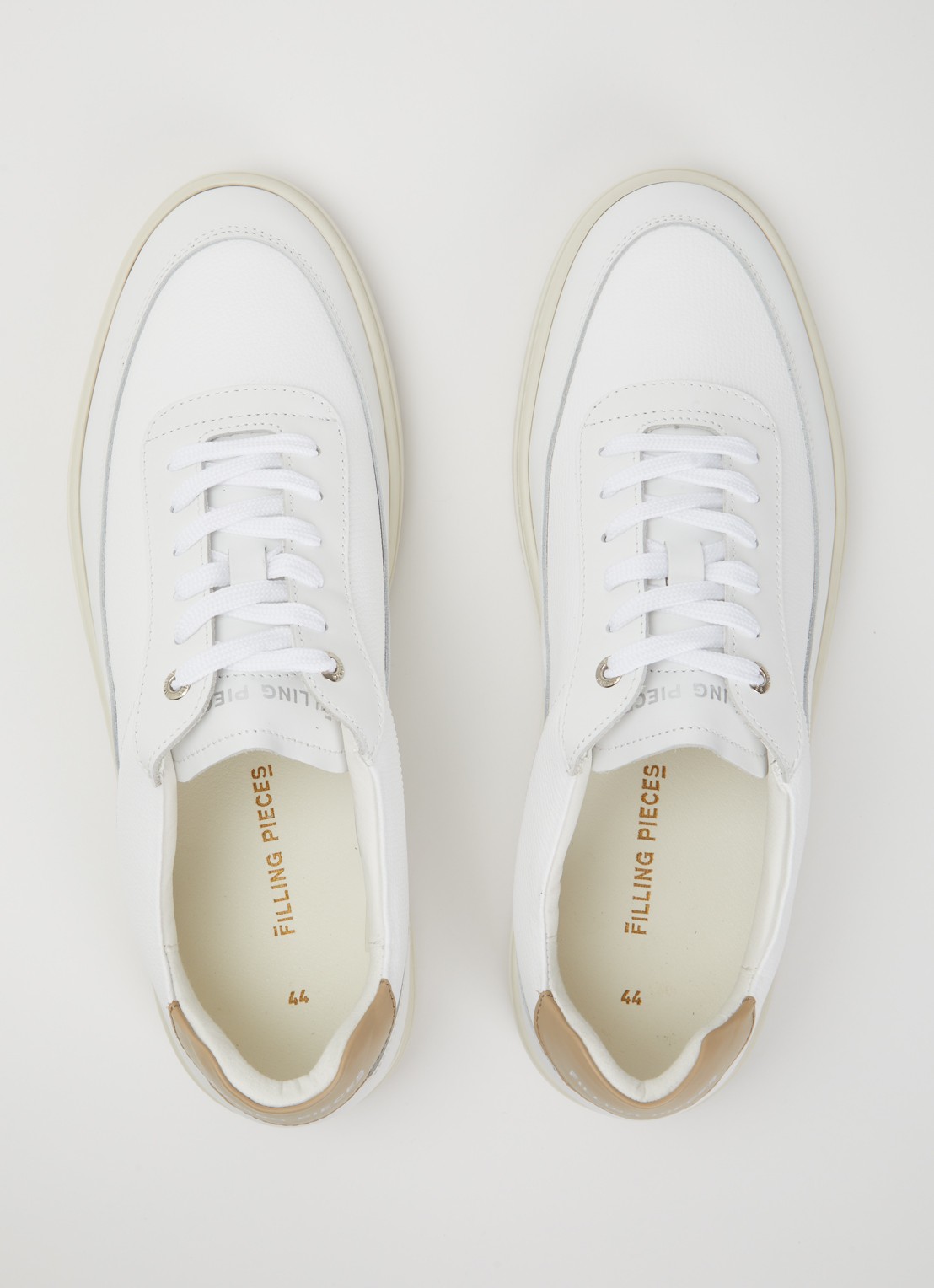 Filling Pieces Mondo Crumbs sneaker van leer - detail 3 wit
