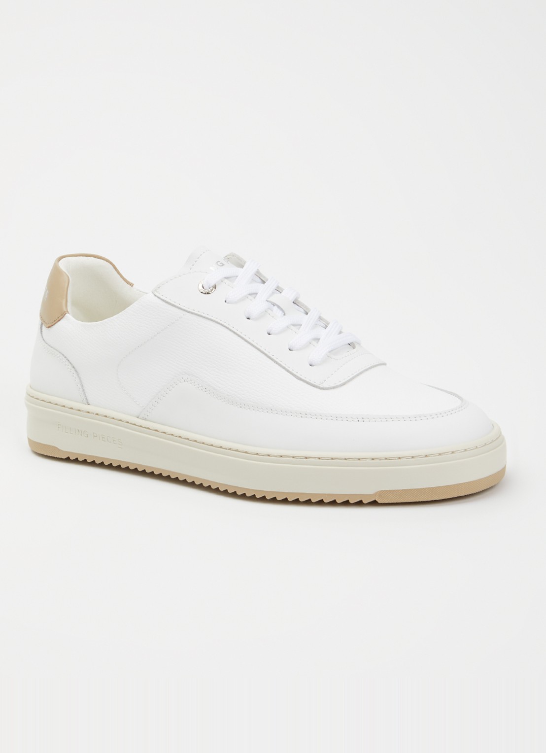 Filling Pieces Mondo Crumbs sneaker van leer - voorkant 5 wit
