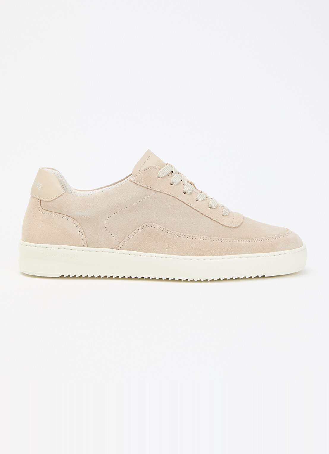 Filling Pieces Mondo Float sneaker van suède - voorkant 2 beige