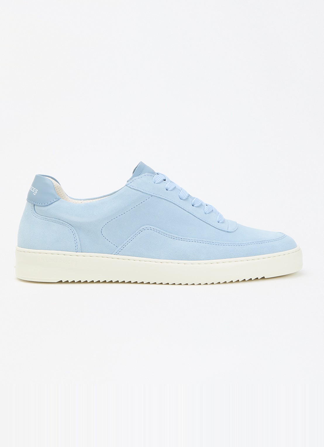 Filling Pieces Mondo Float sneaker van suède - voorkant blauw