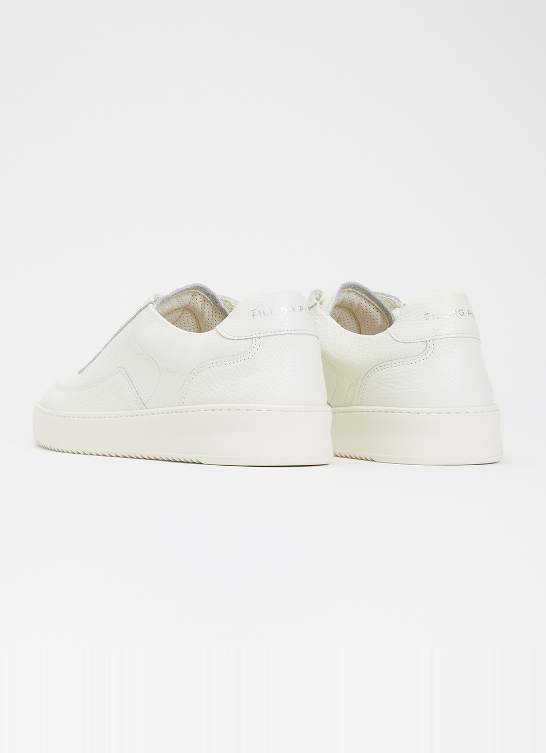Filling Pieces Mondo Grain sneaker van leer - achterkant 5 gebroken wit