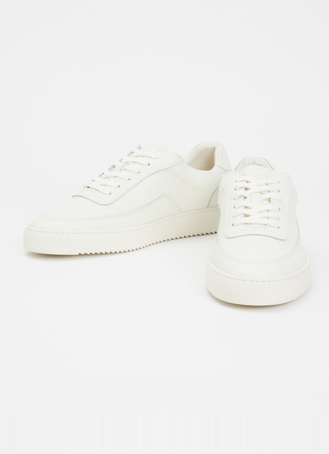 Filling Pieces Mondo Grain sneaker van leer - detail 2 gebroken wit