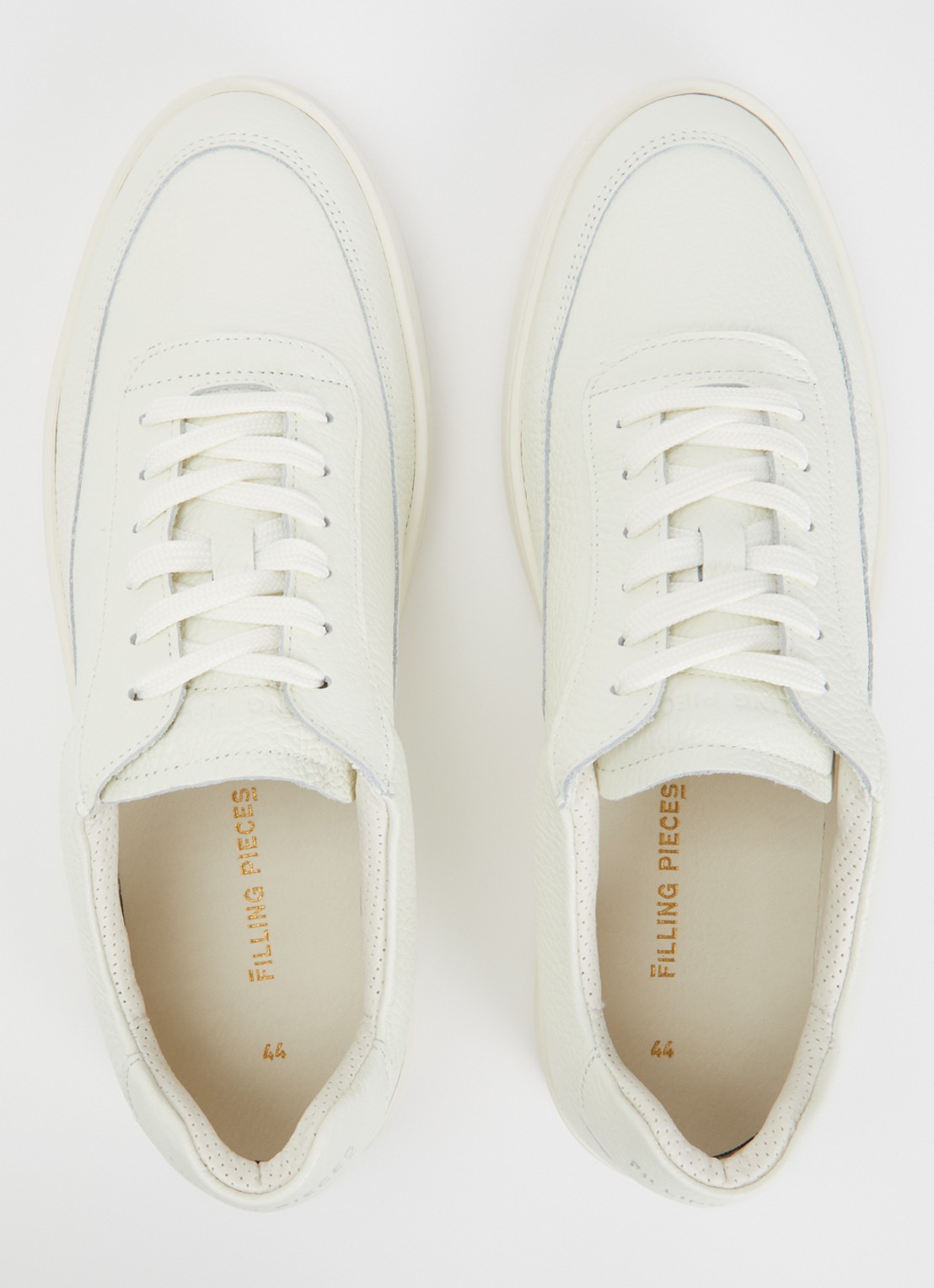 Filling Pieces Mondo Grain sneaker van leer - detail 3 gebroken wit