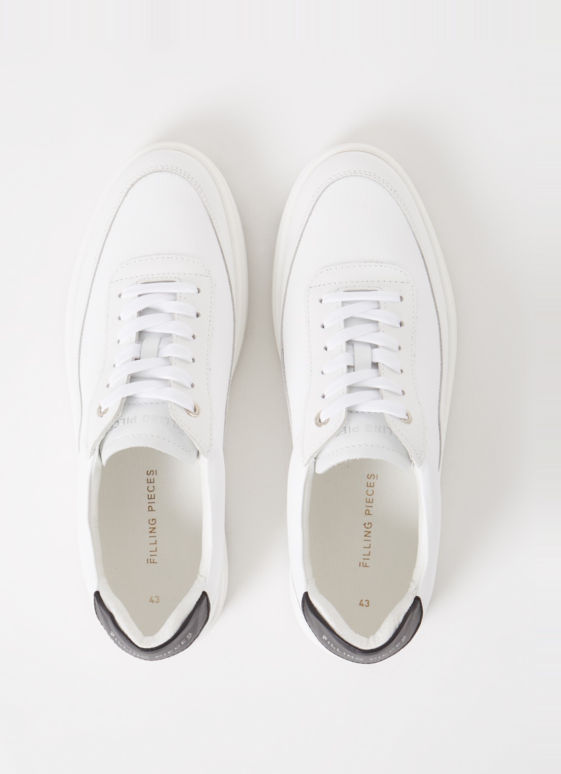 Filling Pieces Mondo Lux sneaker van leer - detail 3 wit
