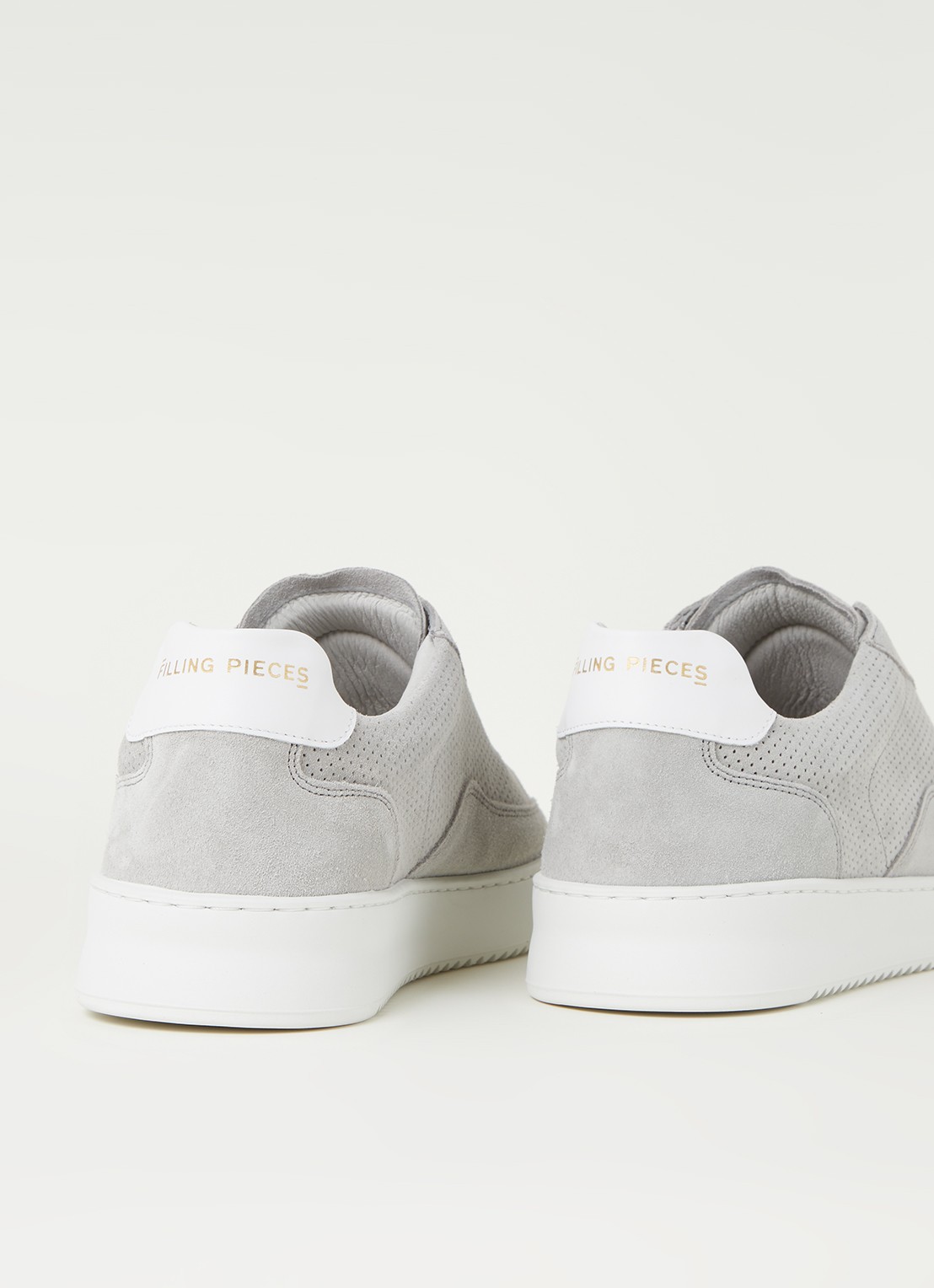 Filling Pieces Mondo Ripple sneaker van suède - detail 2 lichtgrijs