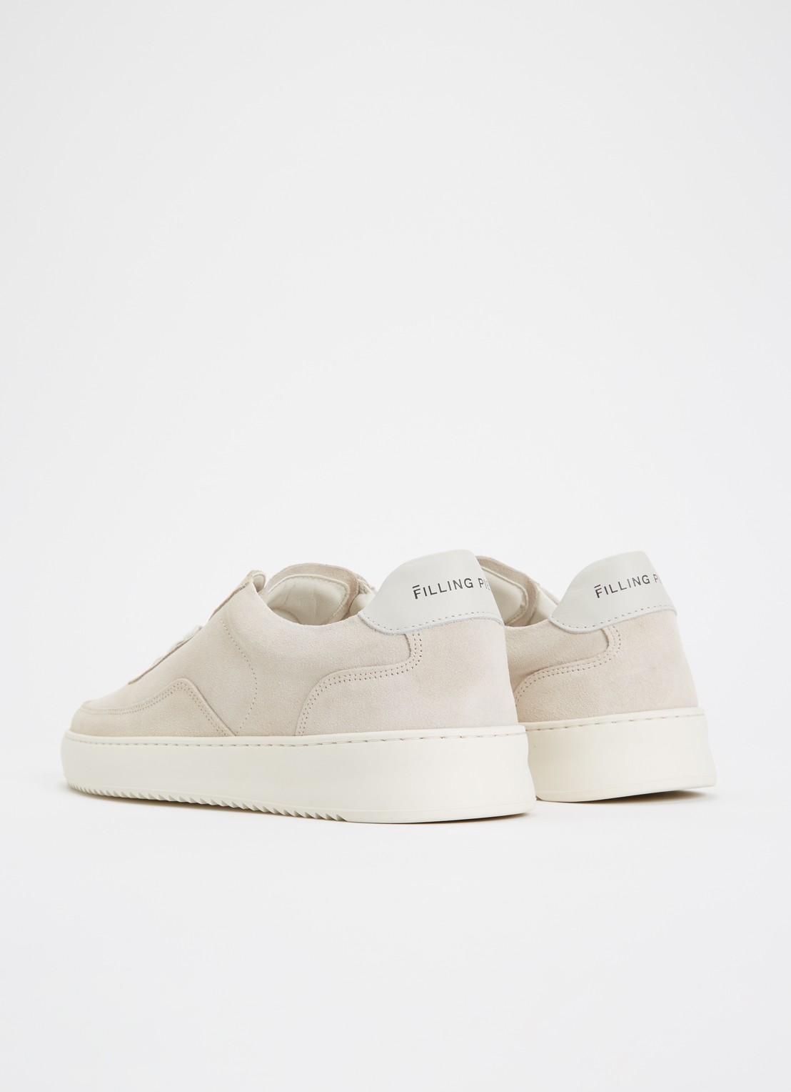 Filling Pieces Mondo sneaker van suède - achterkant beige