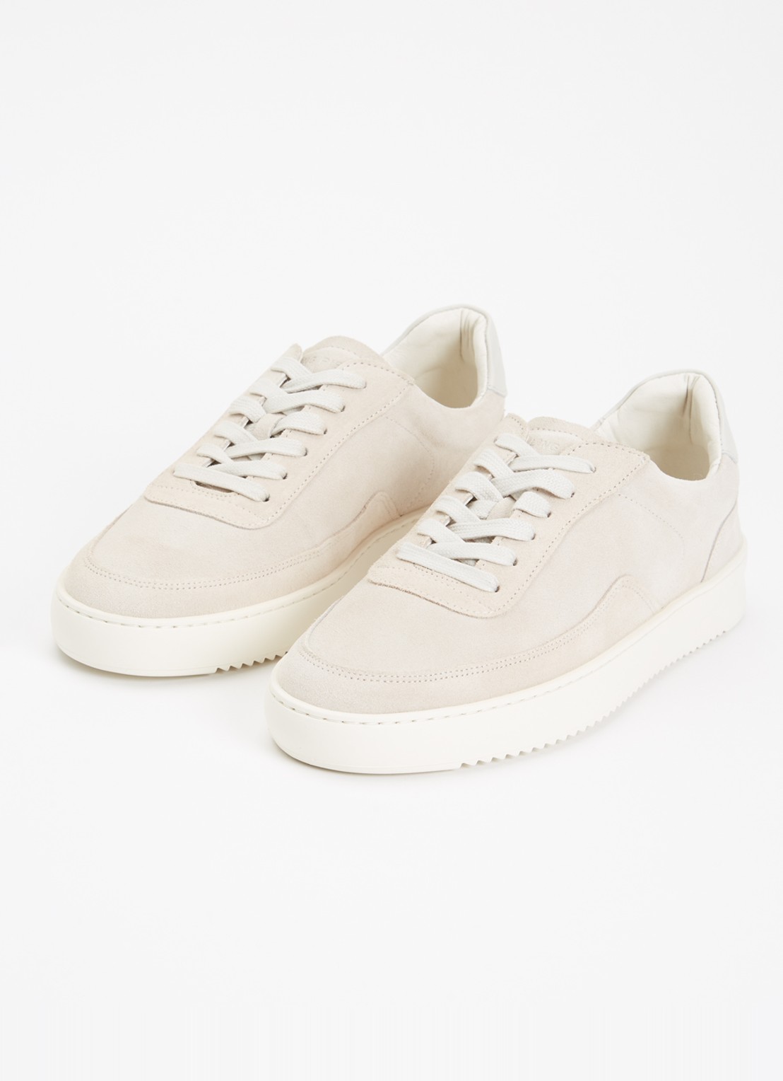 Filling Pieces Mondo sneaker van suède - detail 2 beige