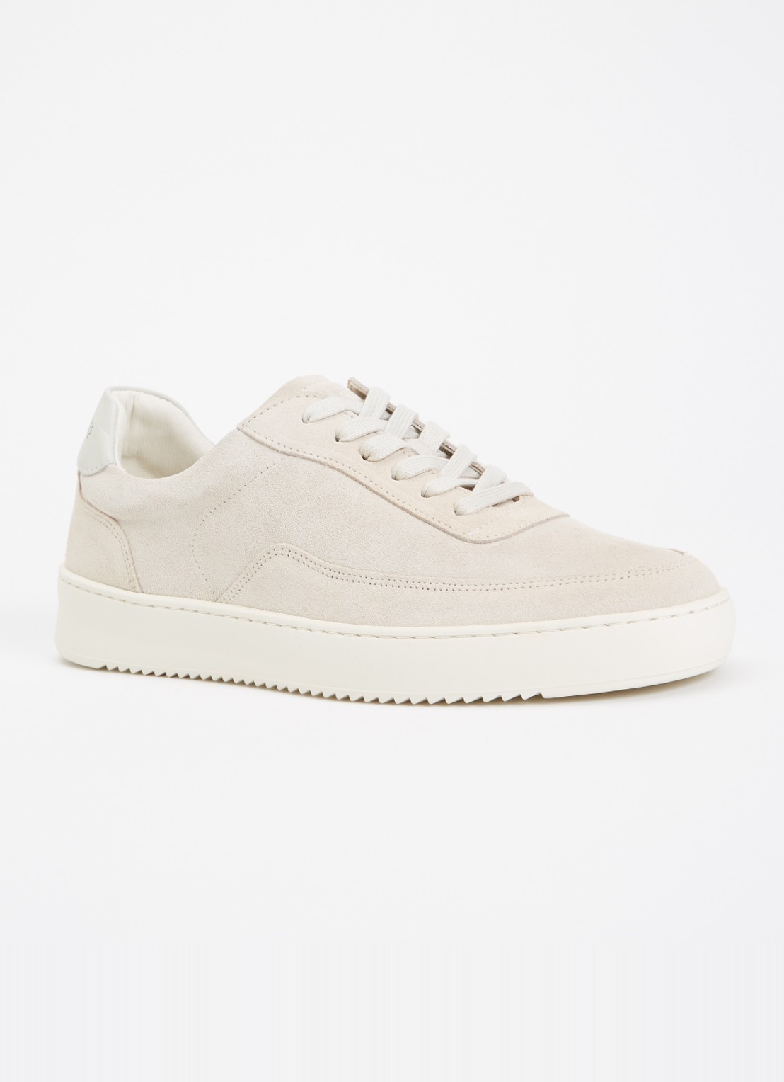 Filling Pieces Mondo sneaker van suède - voorkant 5 beige