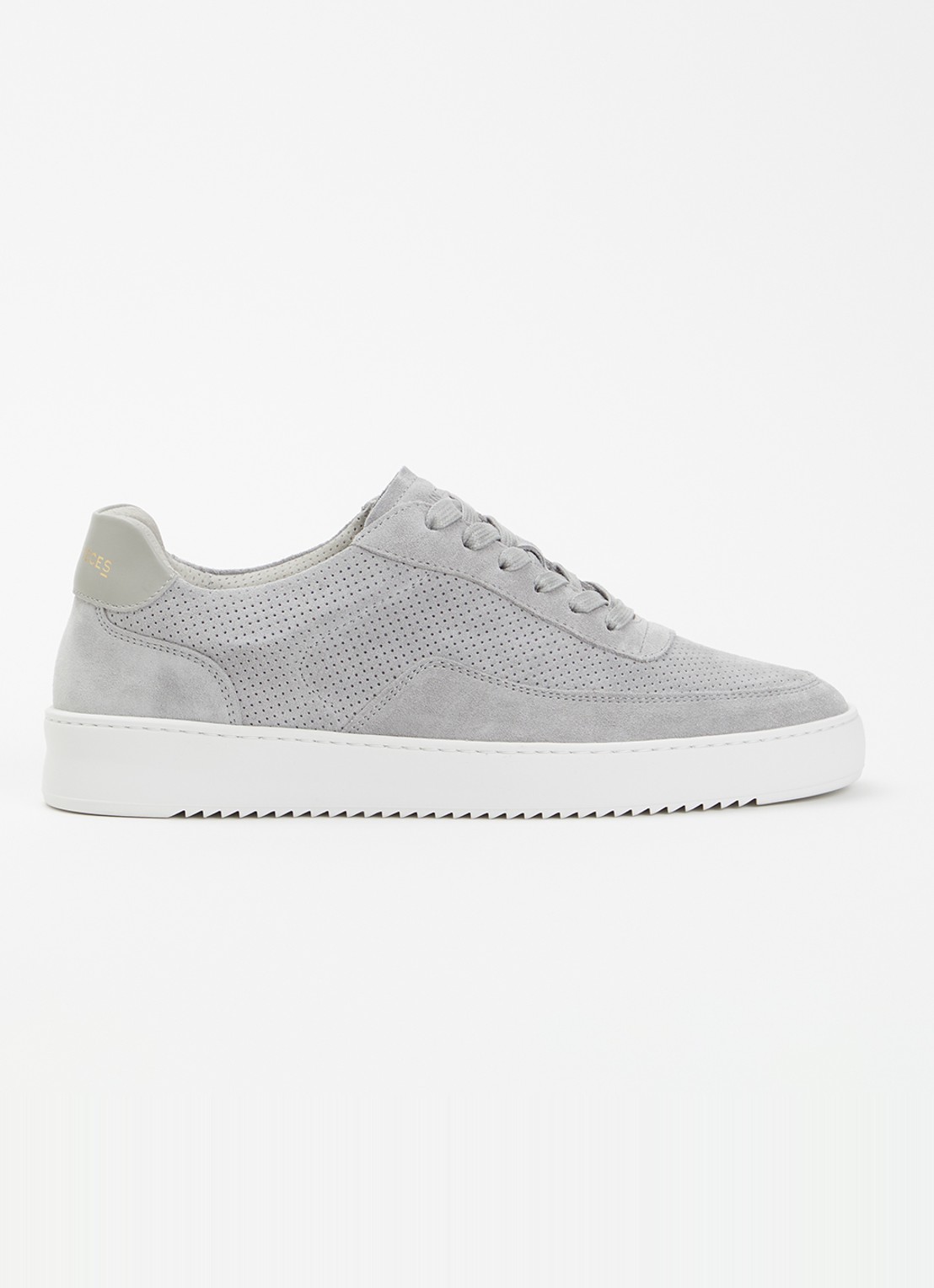 Filling Pieces Mondo sneaker van suède - voorkant 5 grijs