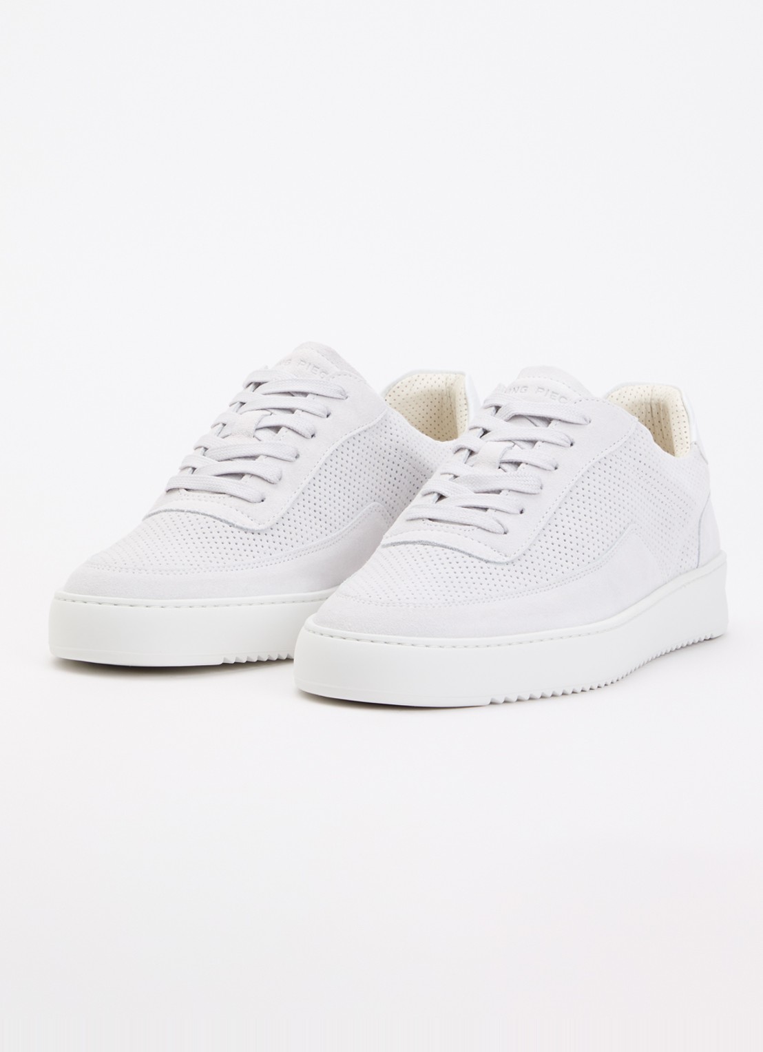 Filling Pieces Mondo sneaker van suède  - detail 2 wit