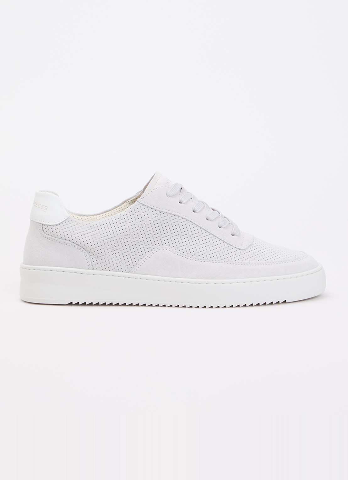 Filling Pieces Mondo sneaker van suède  - voorkant wit