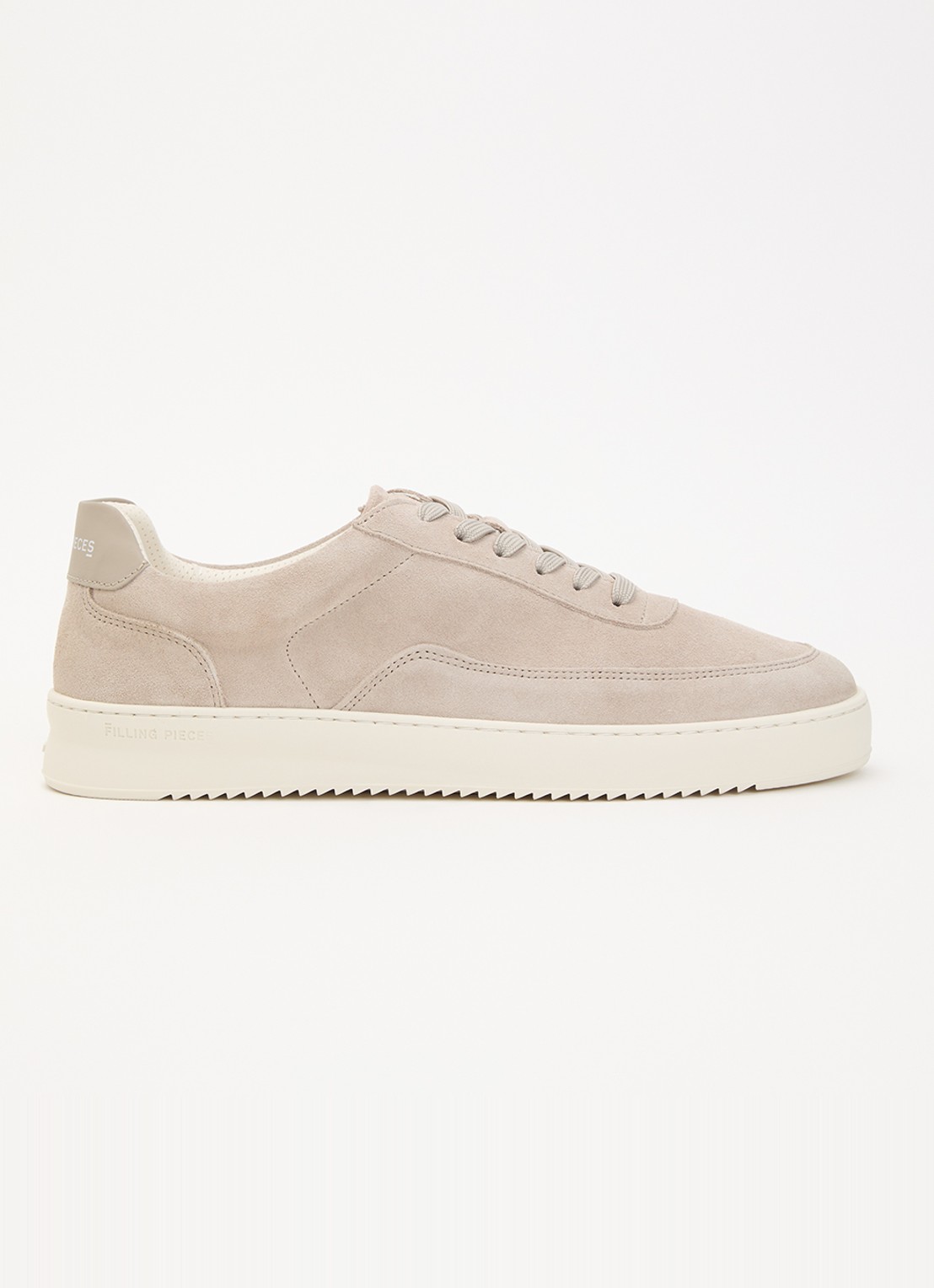 Filling Pieces Mondo sneaker van suède - voorkant 2 beige