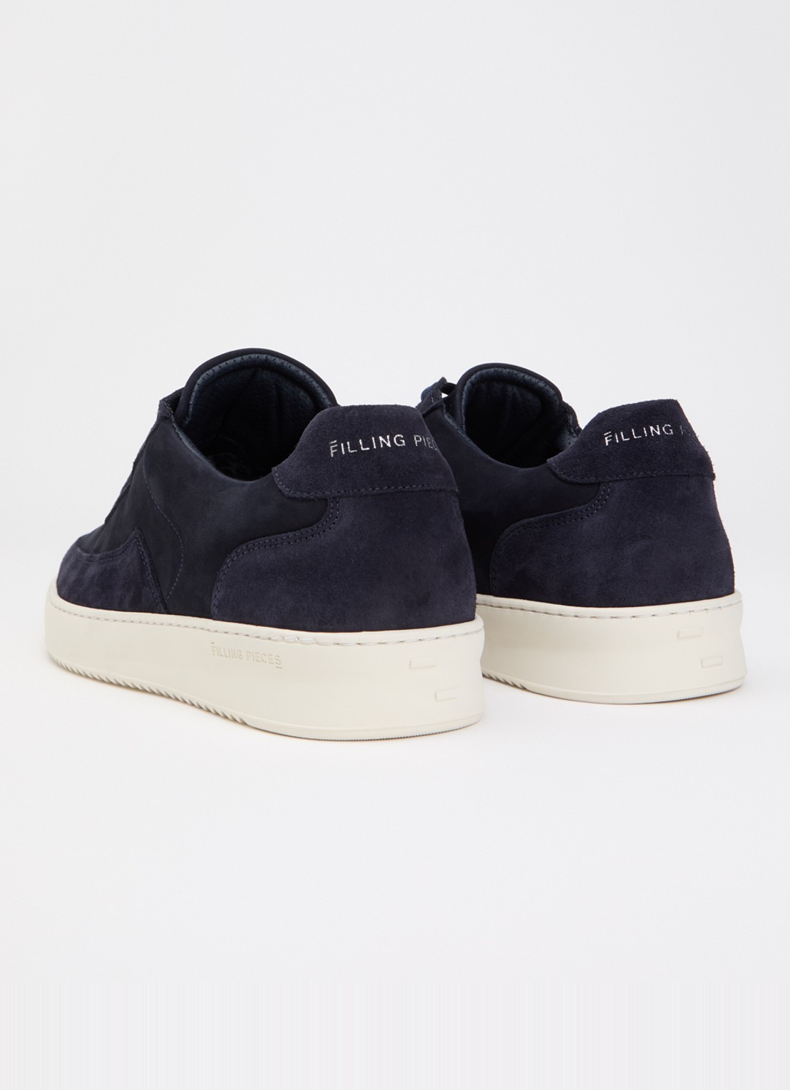 Filling Pieces Mondo sneaker van suède - achterkant donkerblauw