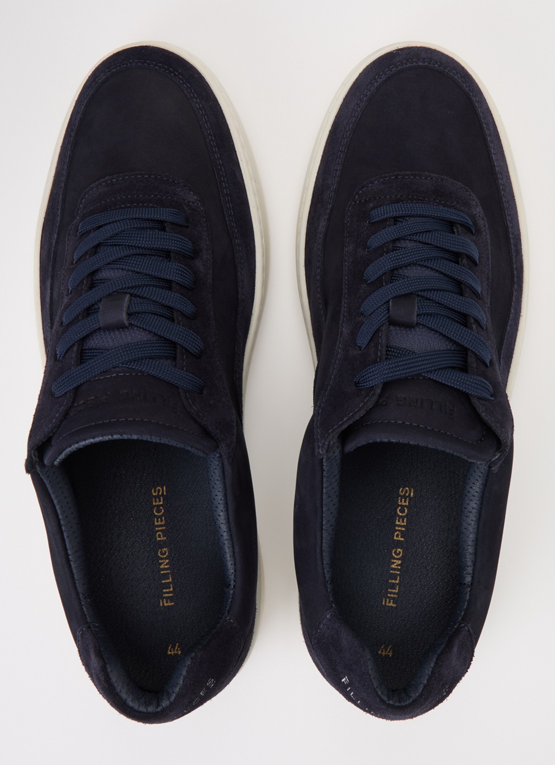 Filling Pieces Mondo sneaker van suède - detail 3 donkerblauw