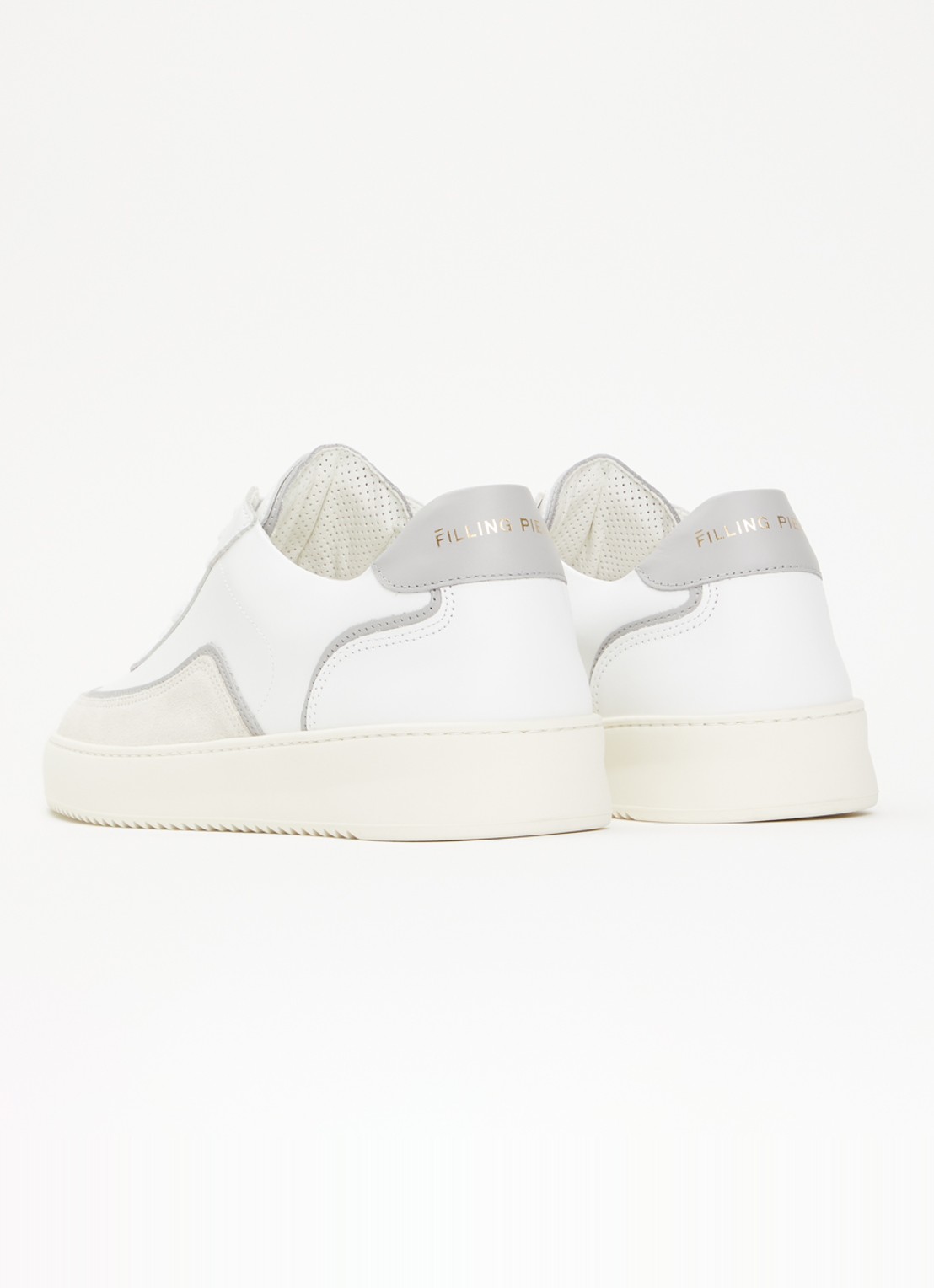 Filling Pieces Mondo Stack sneaker van leer - achterkant wit